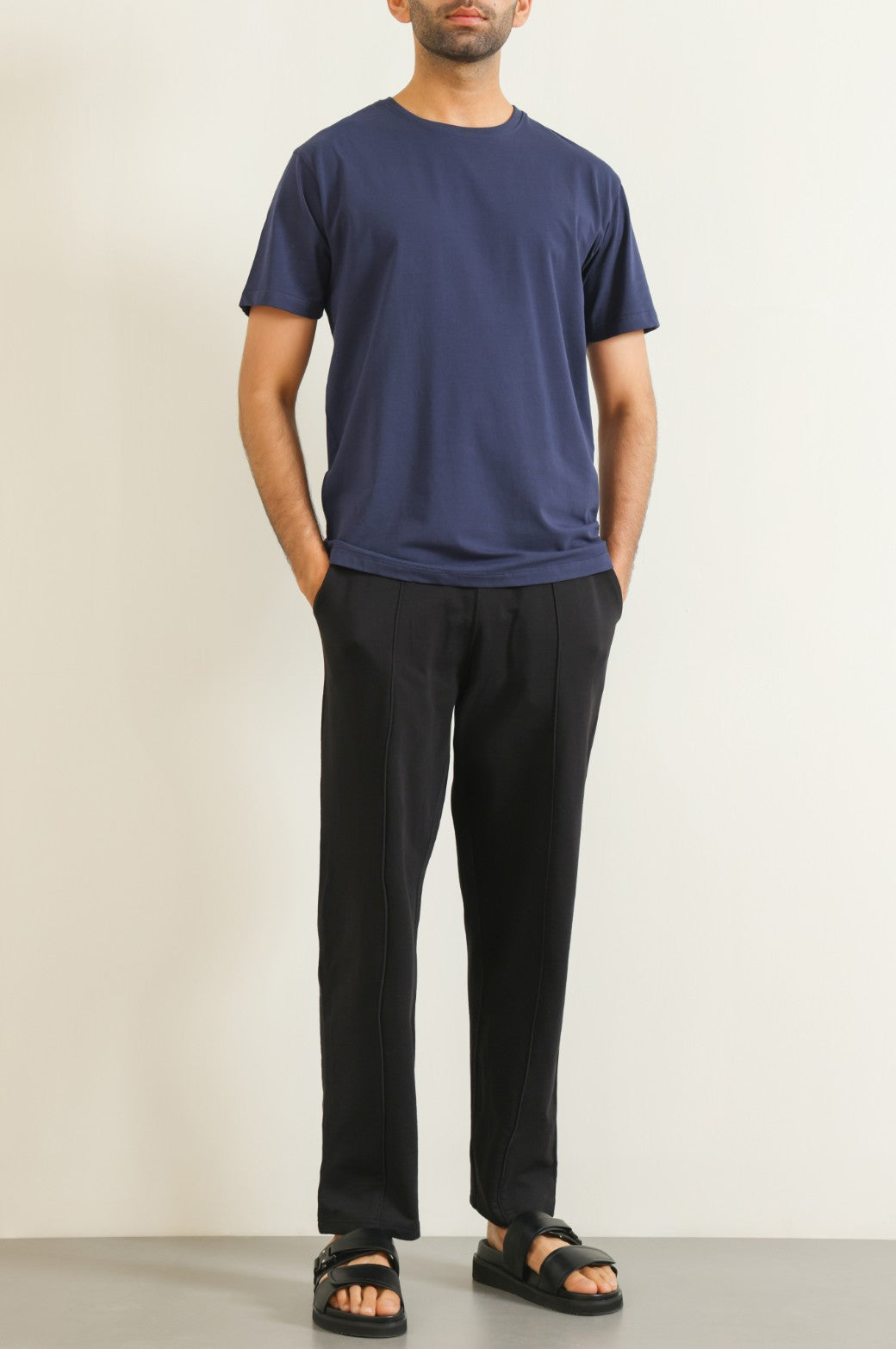 Navy Slim Fit Soft Crew Neck Tee