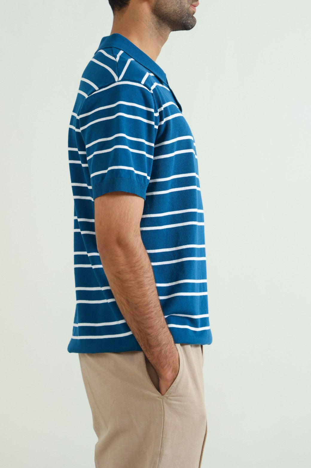 Navy Soft Knit Relaxed Fit Polo Shirt