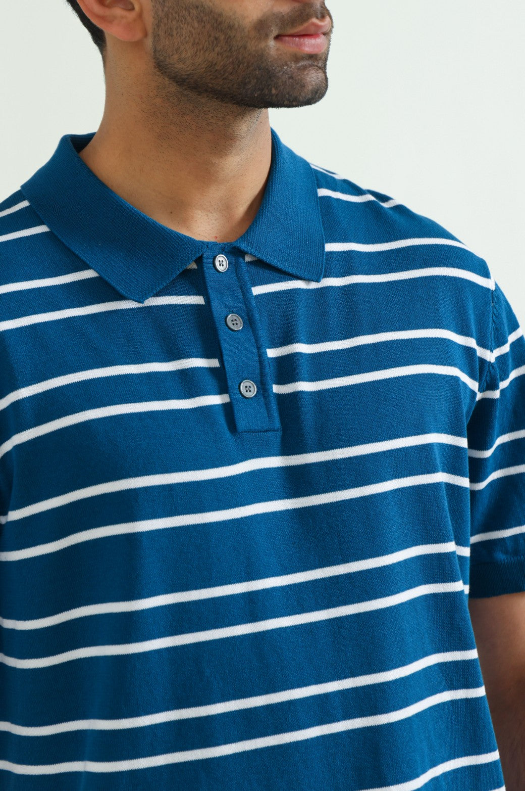 Navy Soft Knit Relaxed Fit Polo Shirt