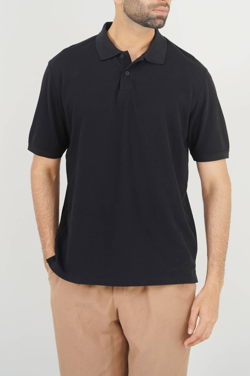 Black Soft Pique Polo - Regular Fit – Cool Havn