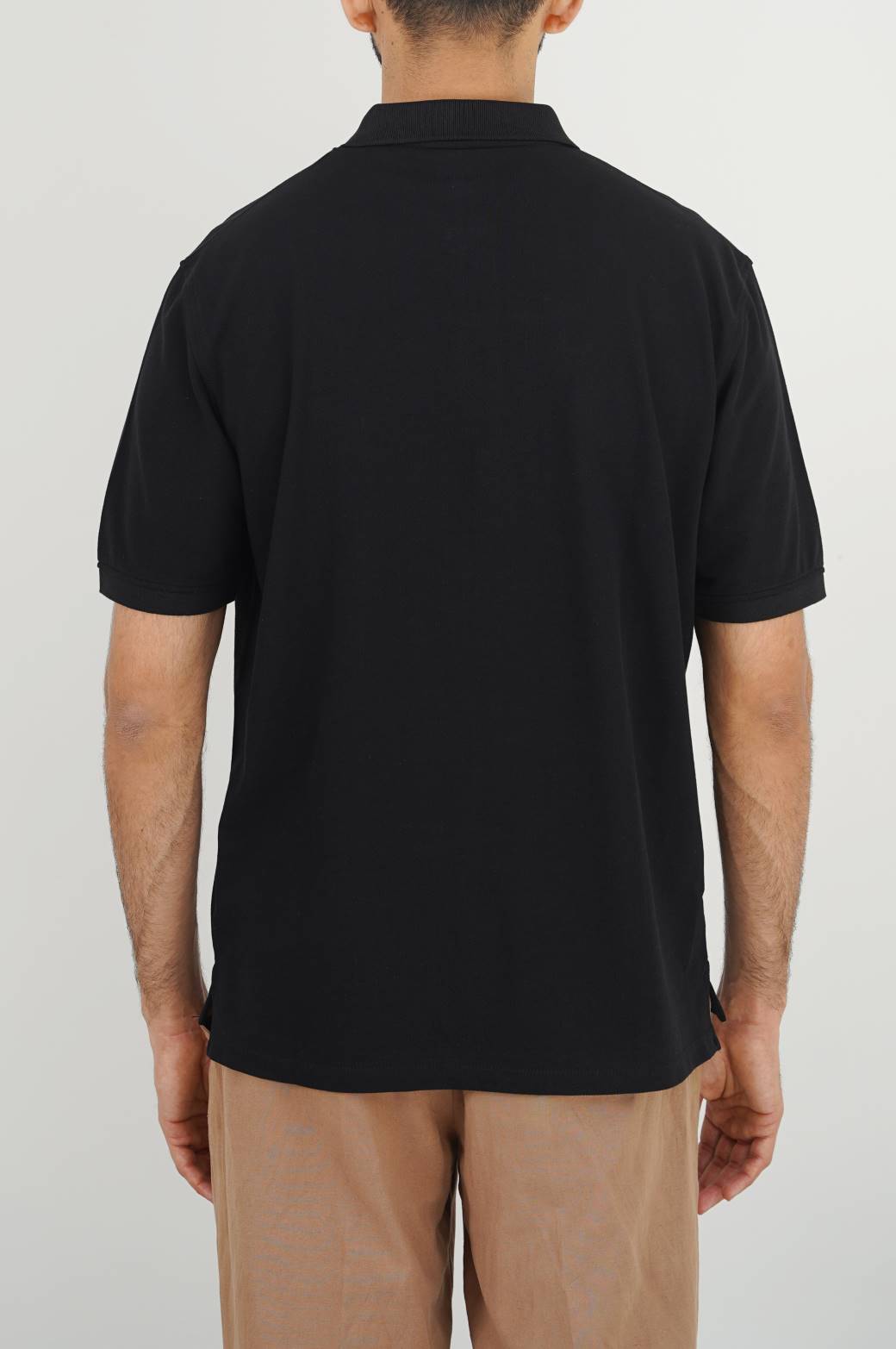 Black Soft Pique Polo - Regular Fit