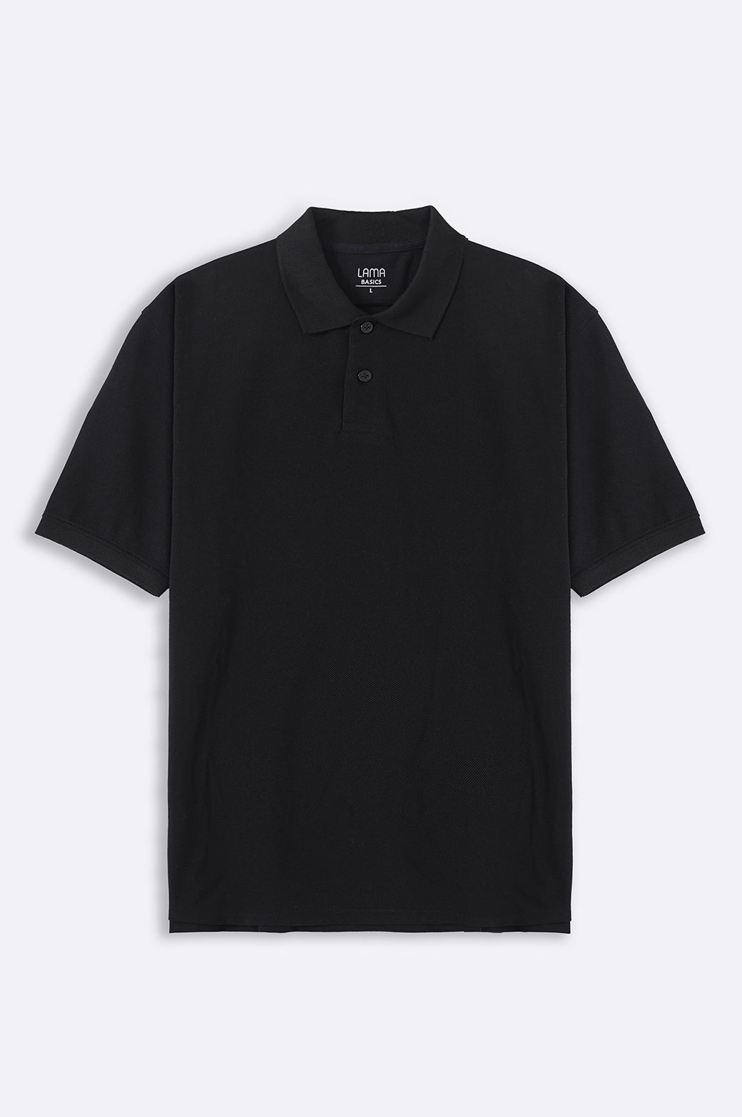 Black Soft Pique Polo - Regular Fit