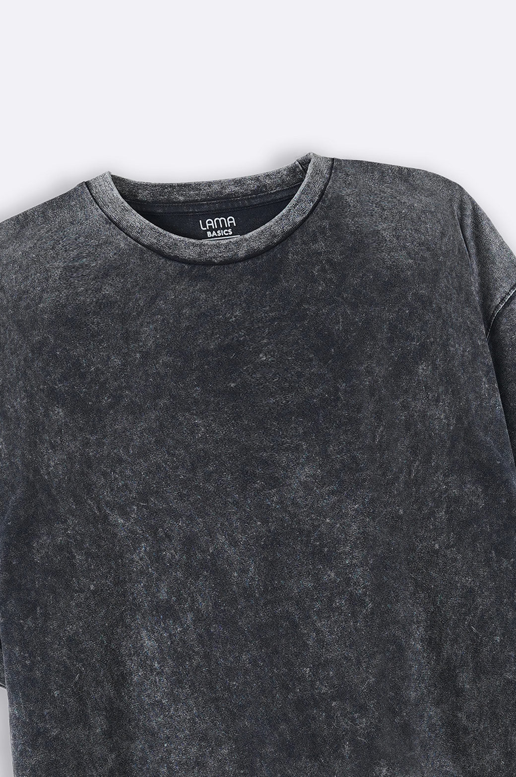 Charcoal Soft Oversize Round Neck Loose Fit T-Shirt