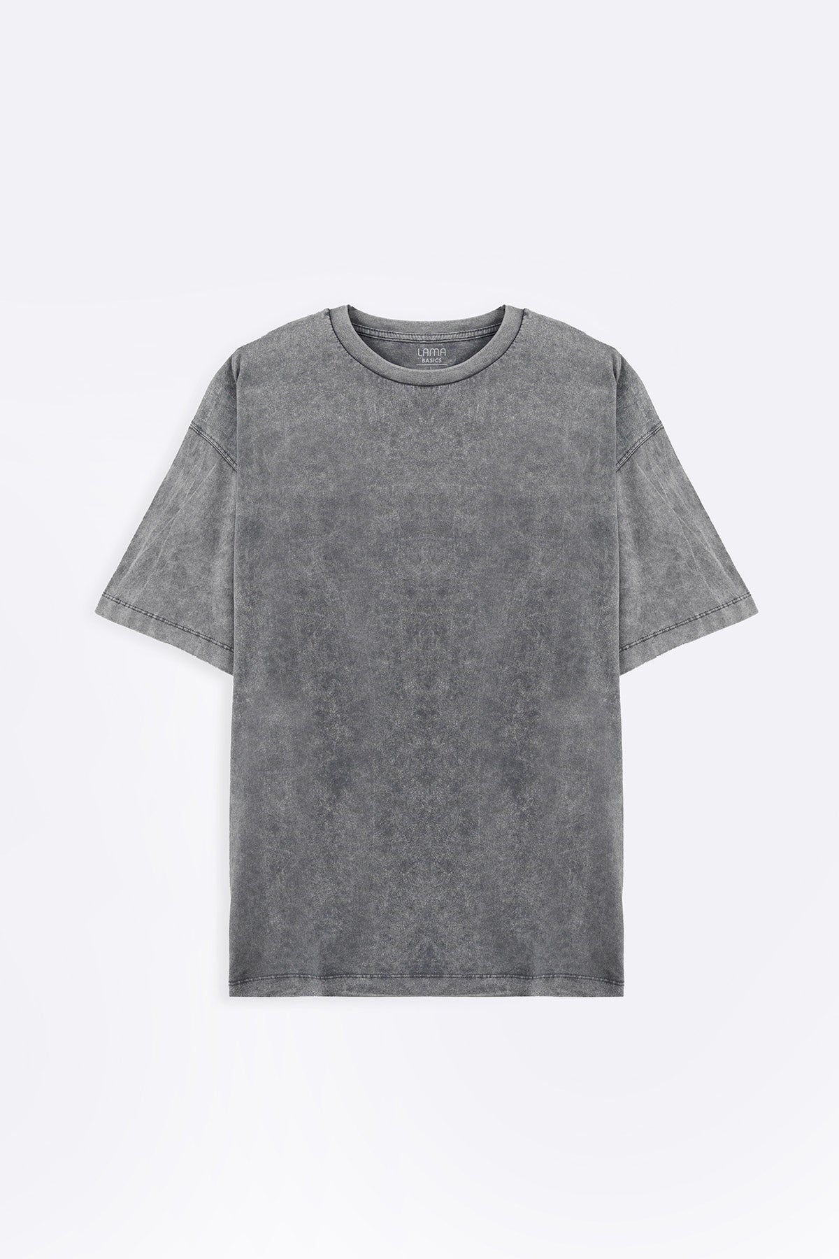 Grey Soft Oversize Round Neck Loose Fit T-Shirt