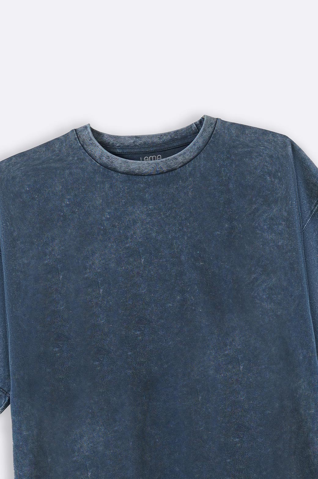 Navy Soft Oversize Round Neck Loose Fit T-Shirt