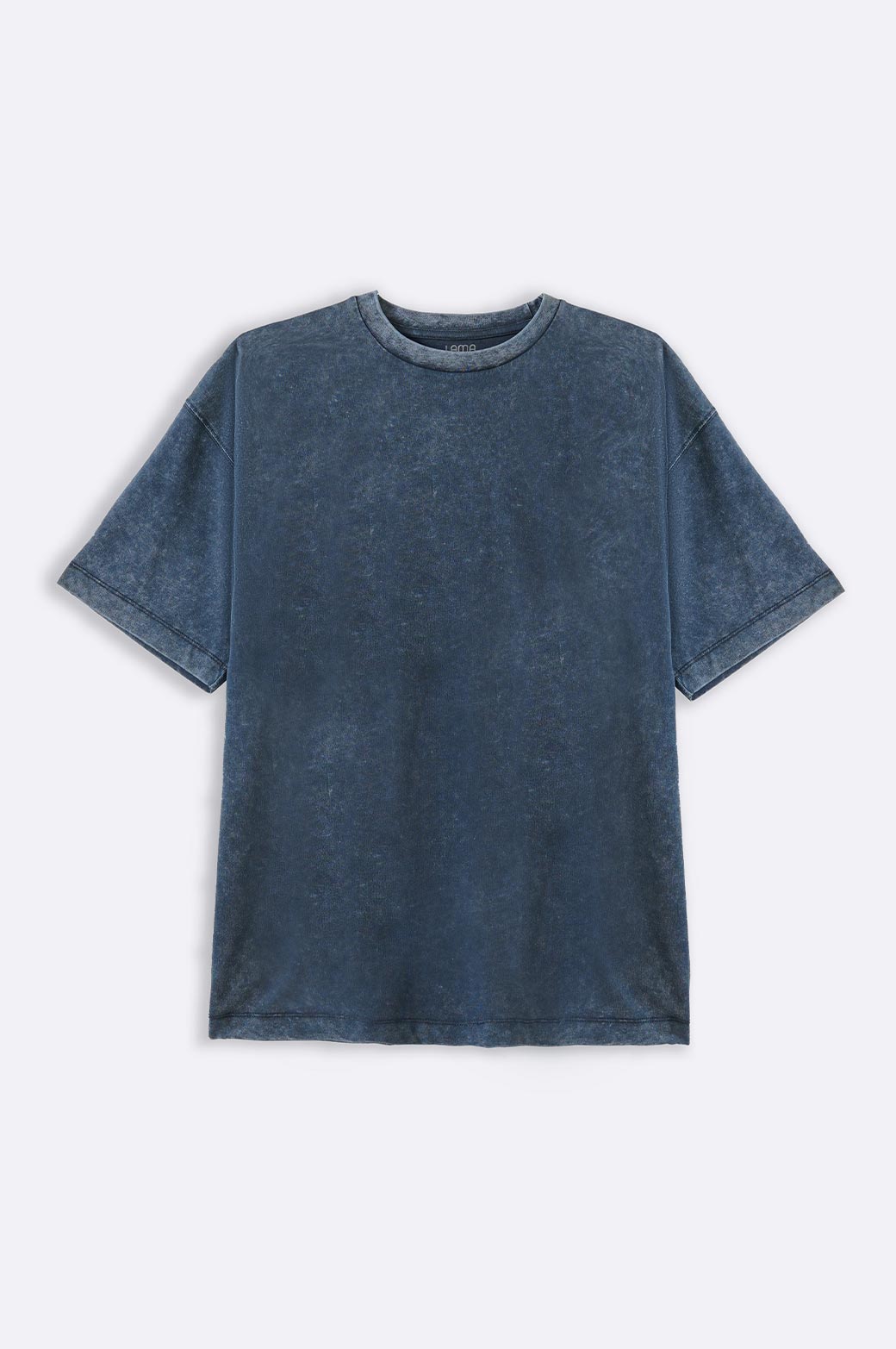 Navy Soft Oversize Round Neck Loose Fit T-Shirt