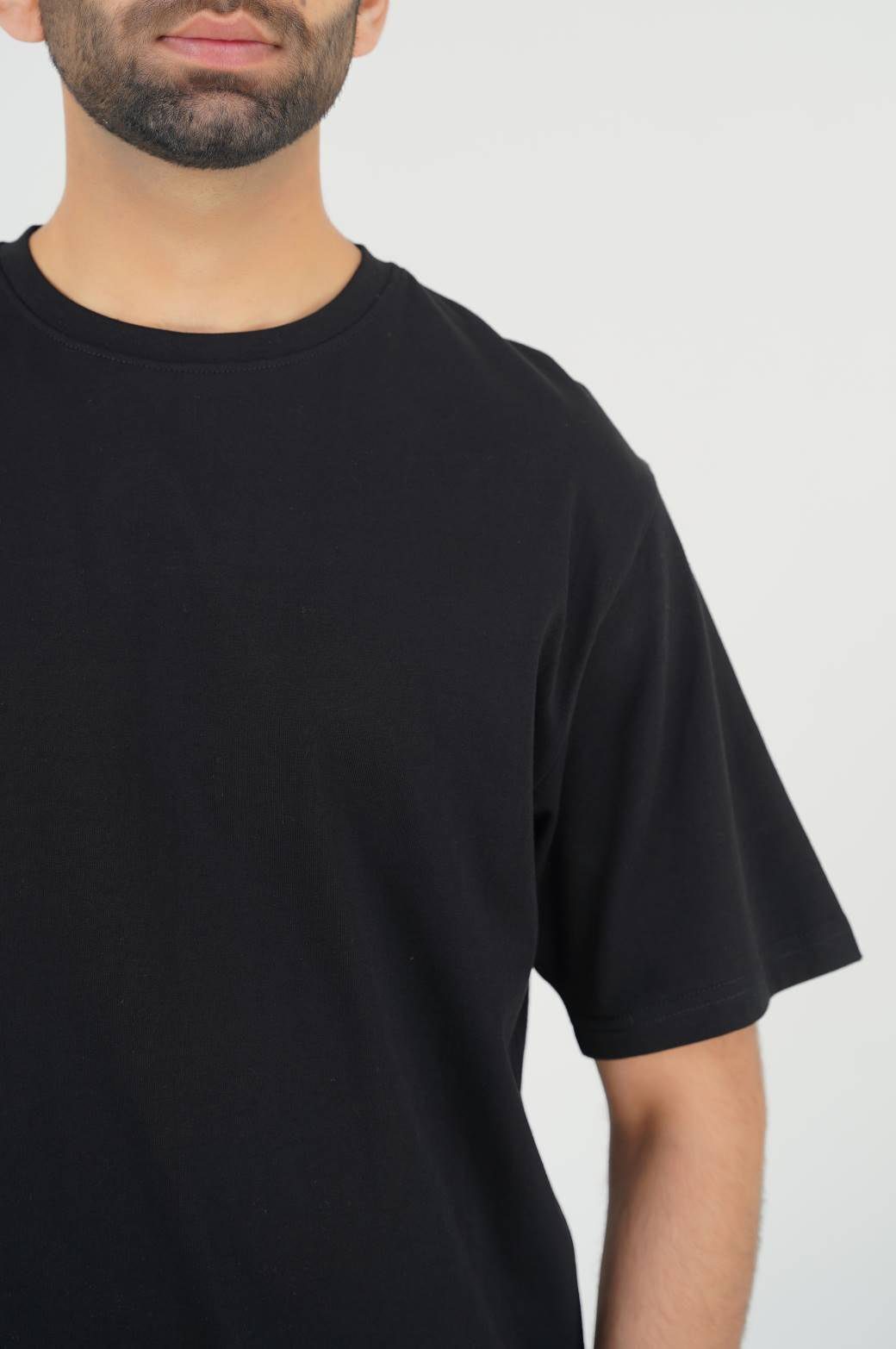 Black Soft Regular Fit Round Neck T-Shirt