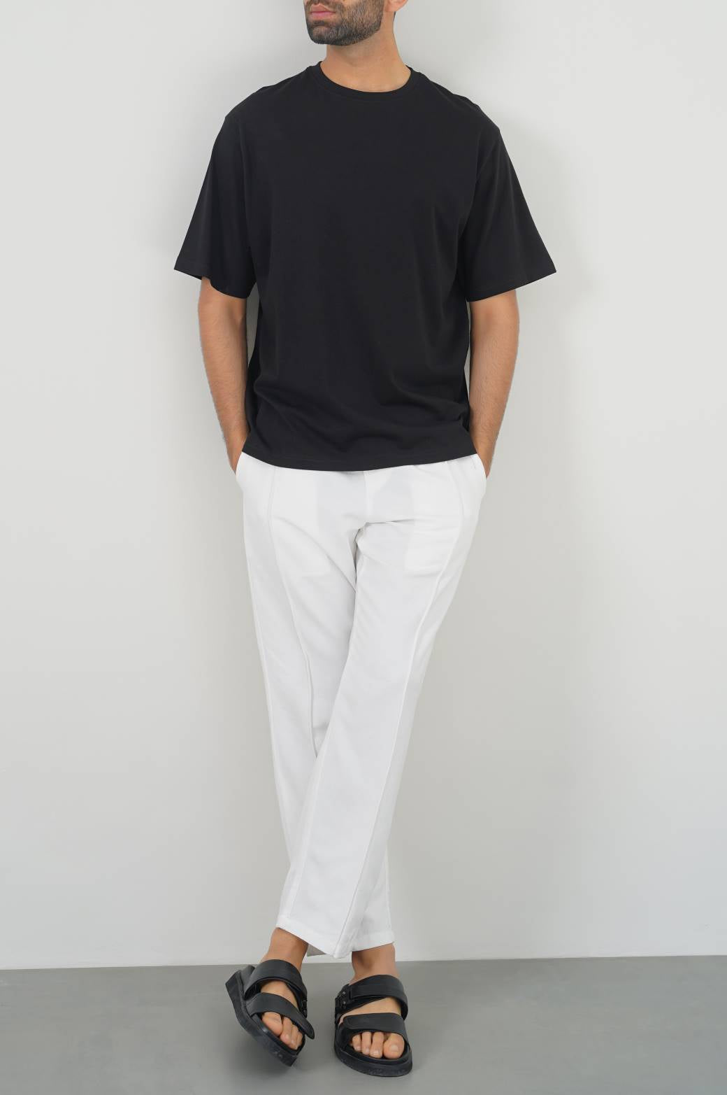 Black Soft Regular Fit Round Neck T-Shirt