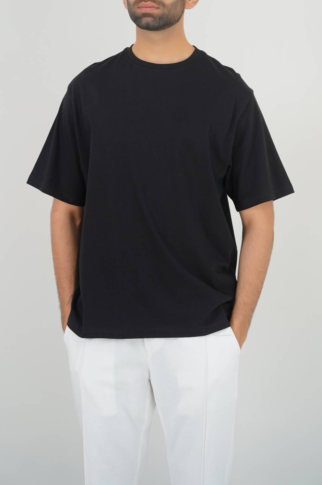Black Soft Regular Fit Round Neck T-Shirt
