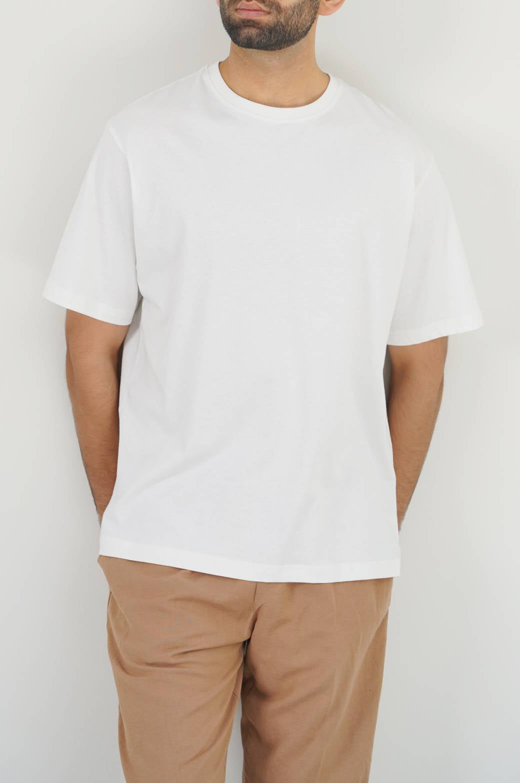 White Soft Regular Fit Round Neck T-Shirt