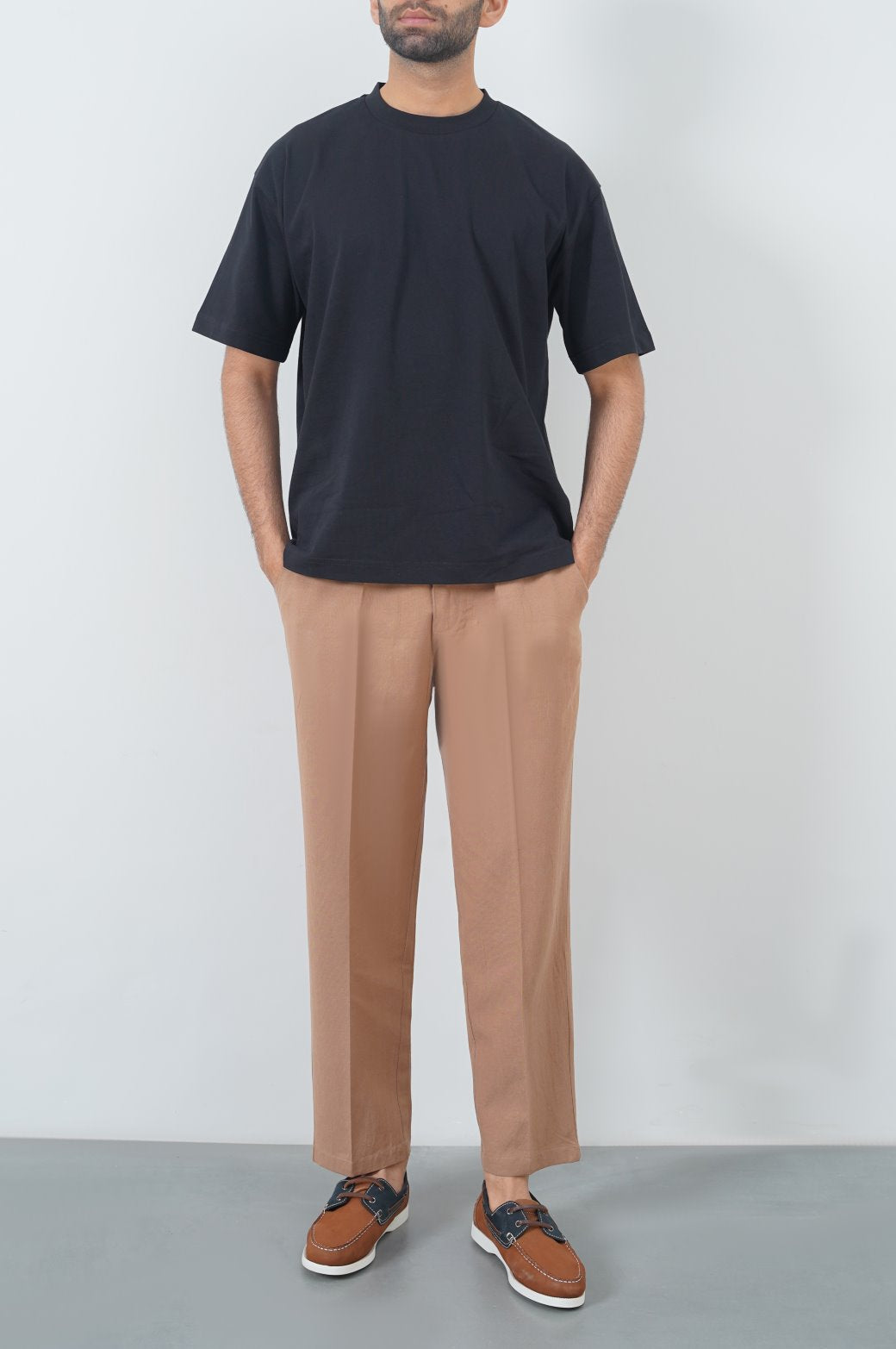 All Black Loose-Fitting Soft Cotton T-Shirt
