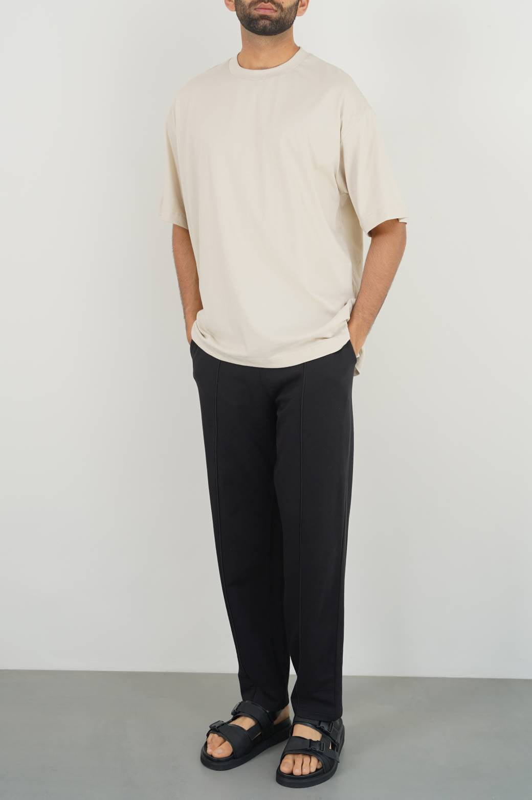 Ivory Loose-Fit Soft Cotton T-Shirt