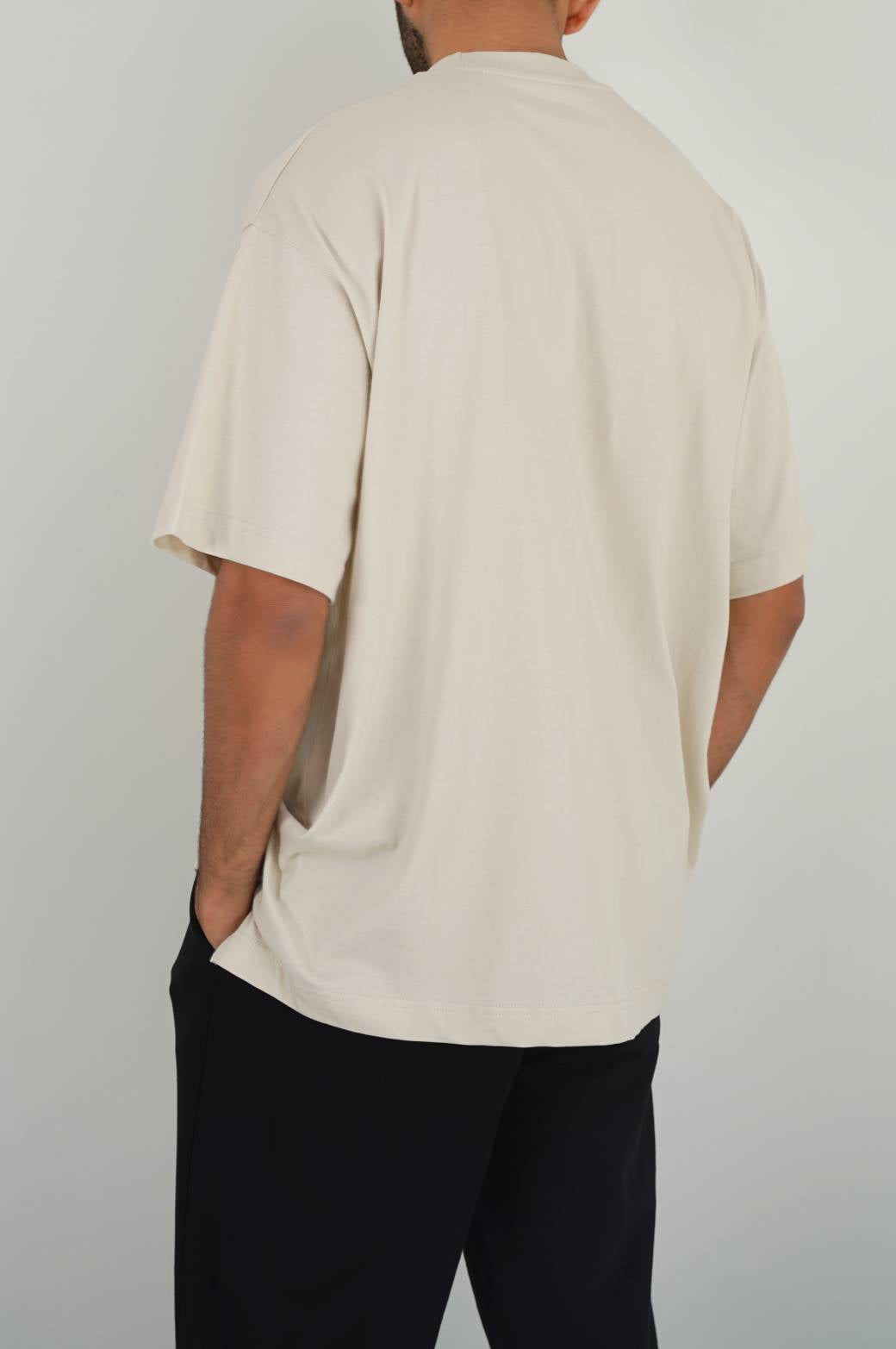 Ivory Loose-Fit Soft Cotton T-Shirt