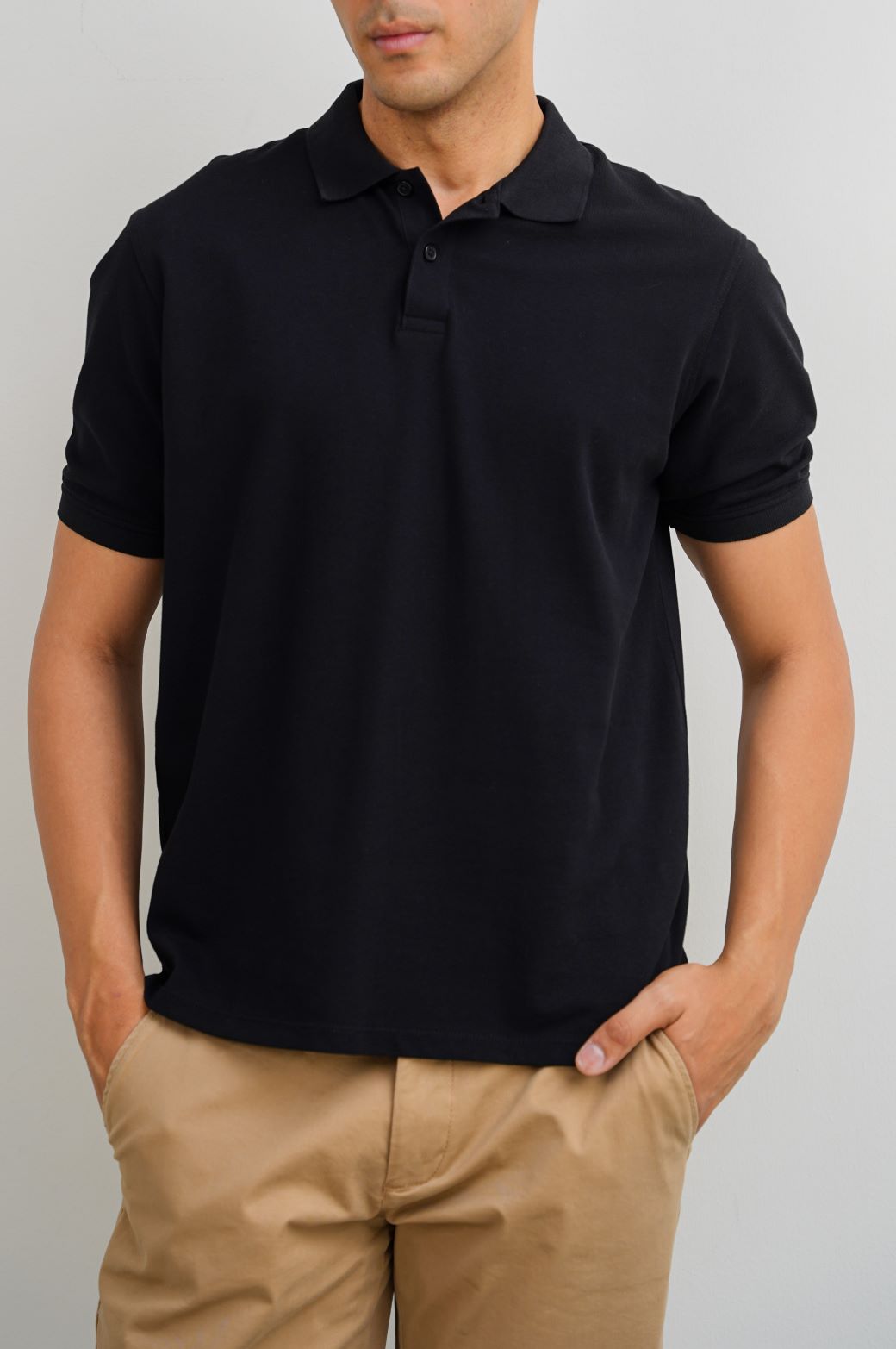 Black Soft Regular Fit Polo Shirt