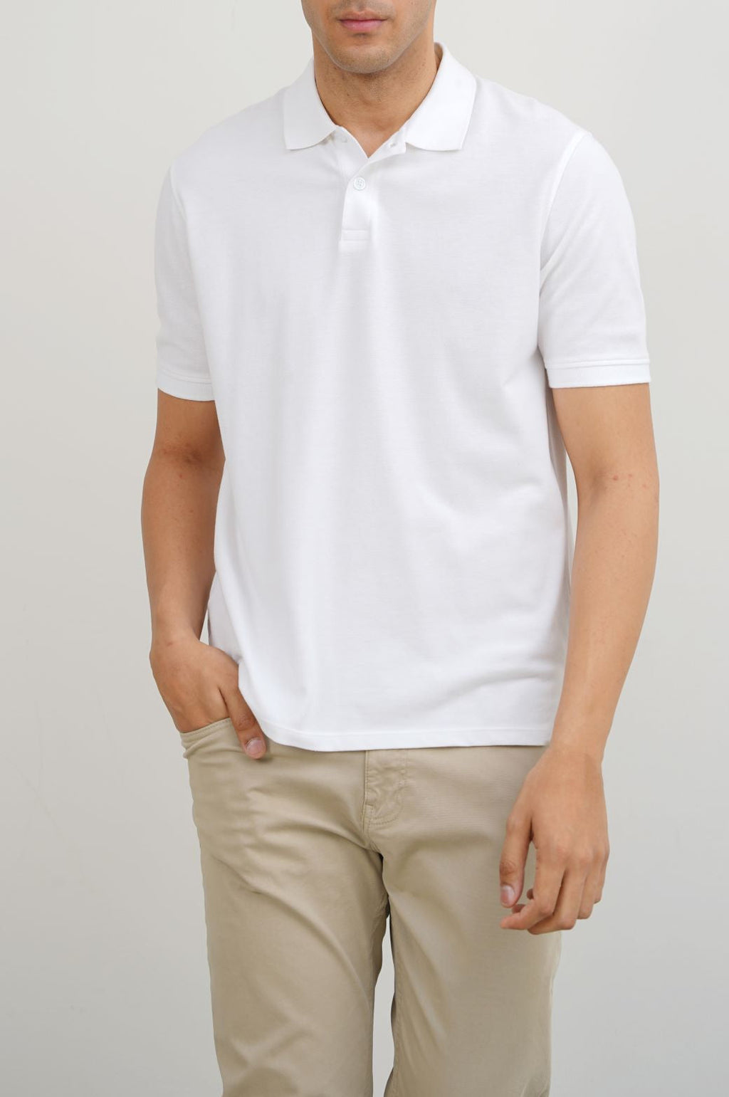 White Soft Regular Fit Polo Shirt – Cool Havn