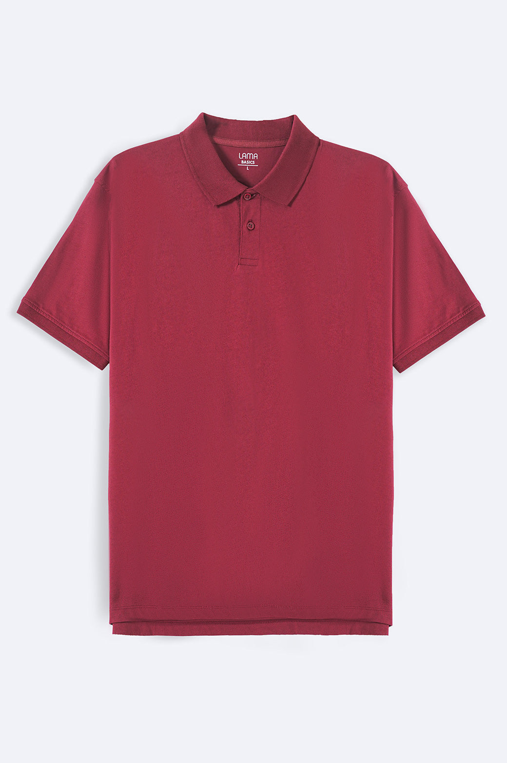 Burgundy Soft Relaxed Fit Collared Polo Shirt