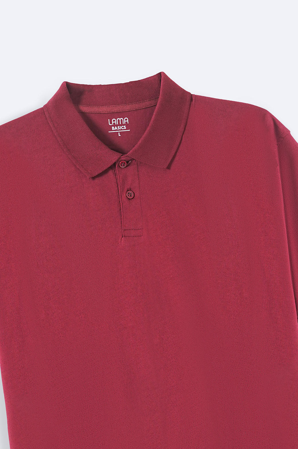 Burgundy Soft Relaxed Fit Collared Polo Shirt