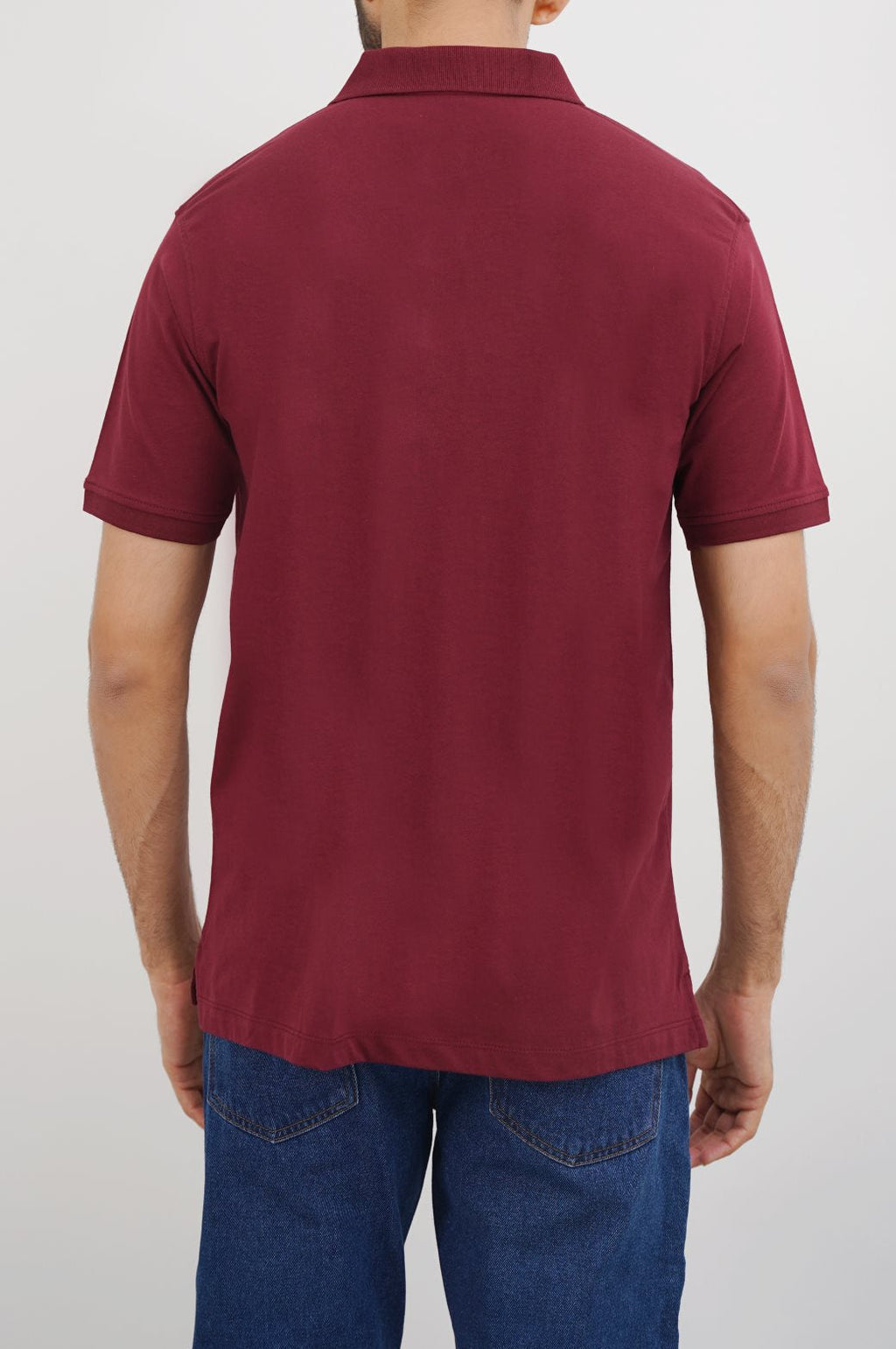 Burgundy Soft Relaxed Fit Collared Polo Shirt – Cool Havn