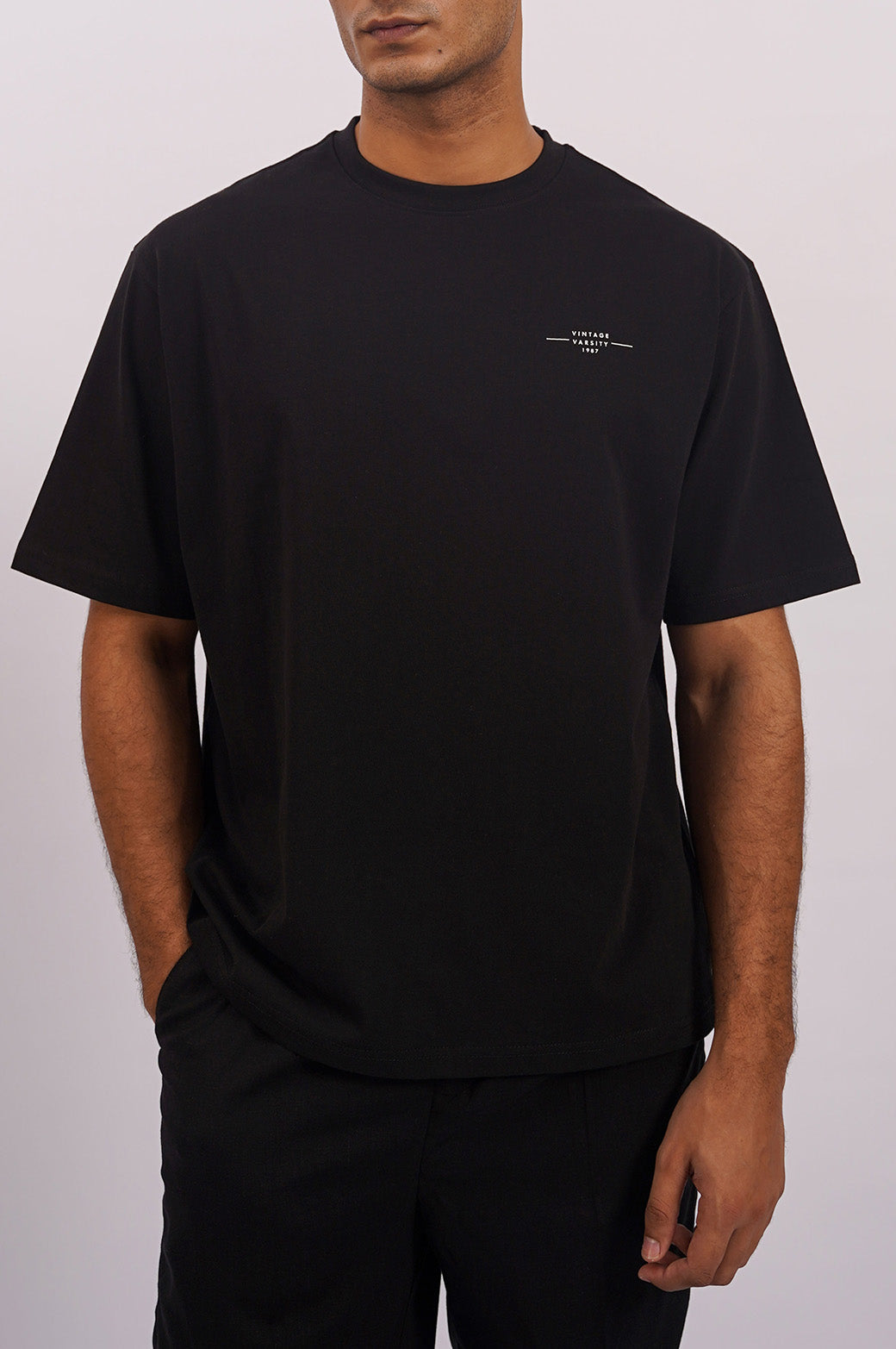 Black Soft Regular Fit Relaxed T-Shirt