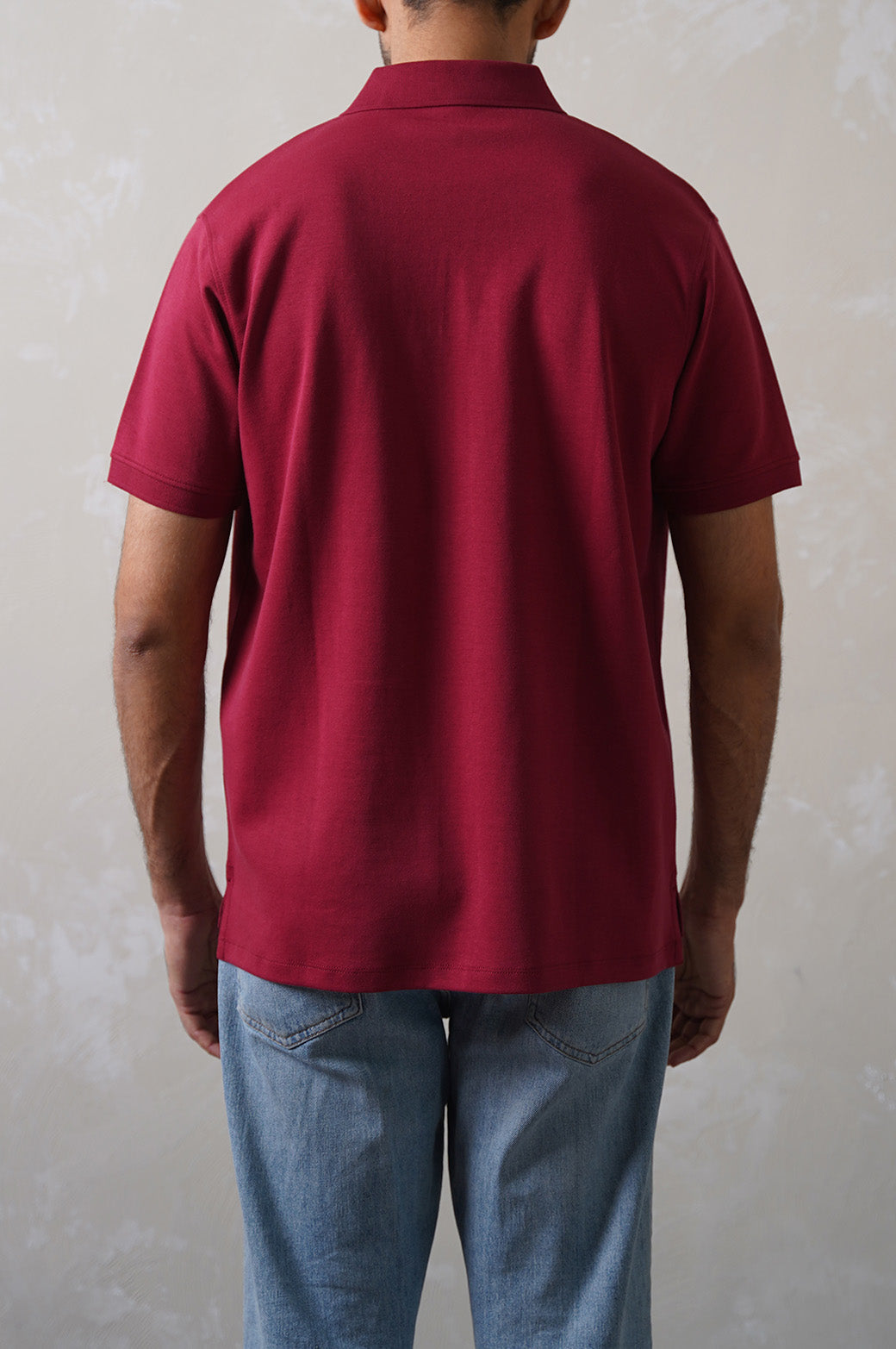Maroon Soft Regular Fit Collared Polo Shirt