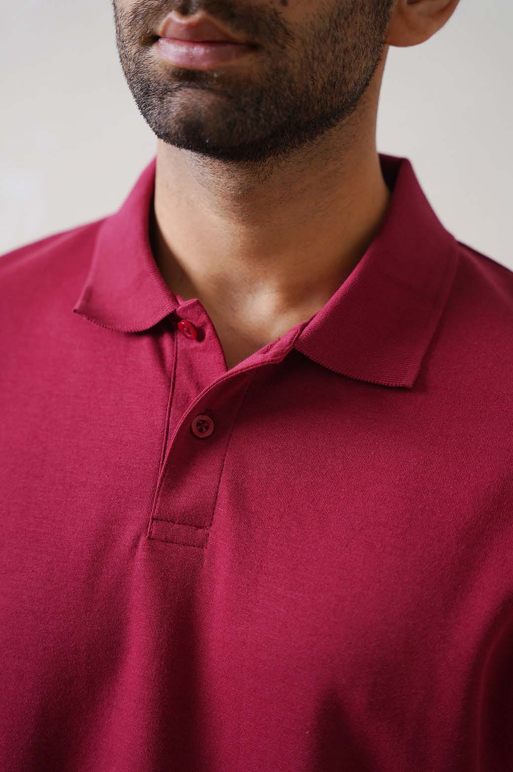 Maroon Soft Regular Fit Collared Polo Shirt