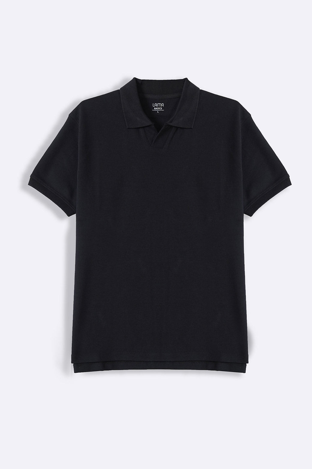Black Soft Knitted Polo - Regular Fit