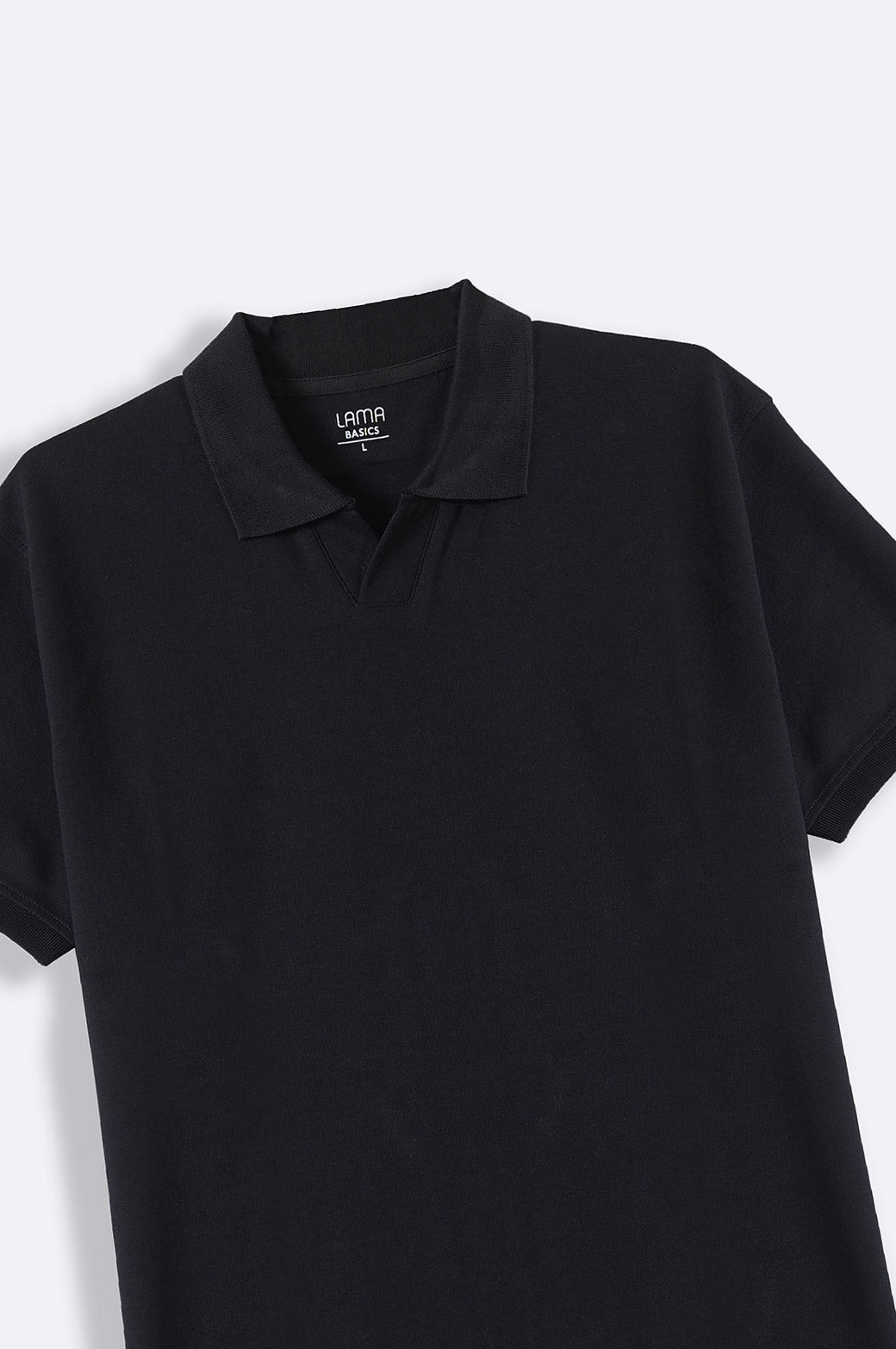 Black Soft Knitted Polo - Regular Fit