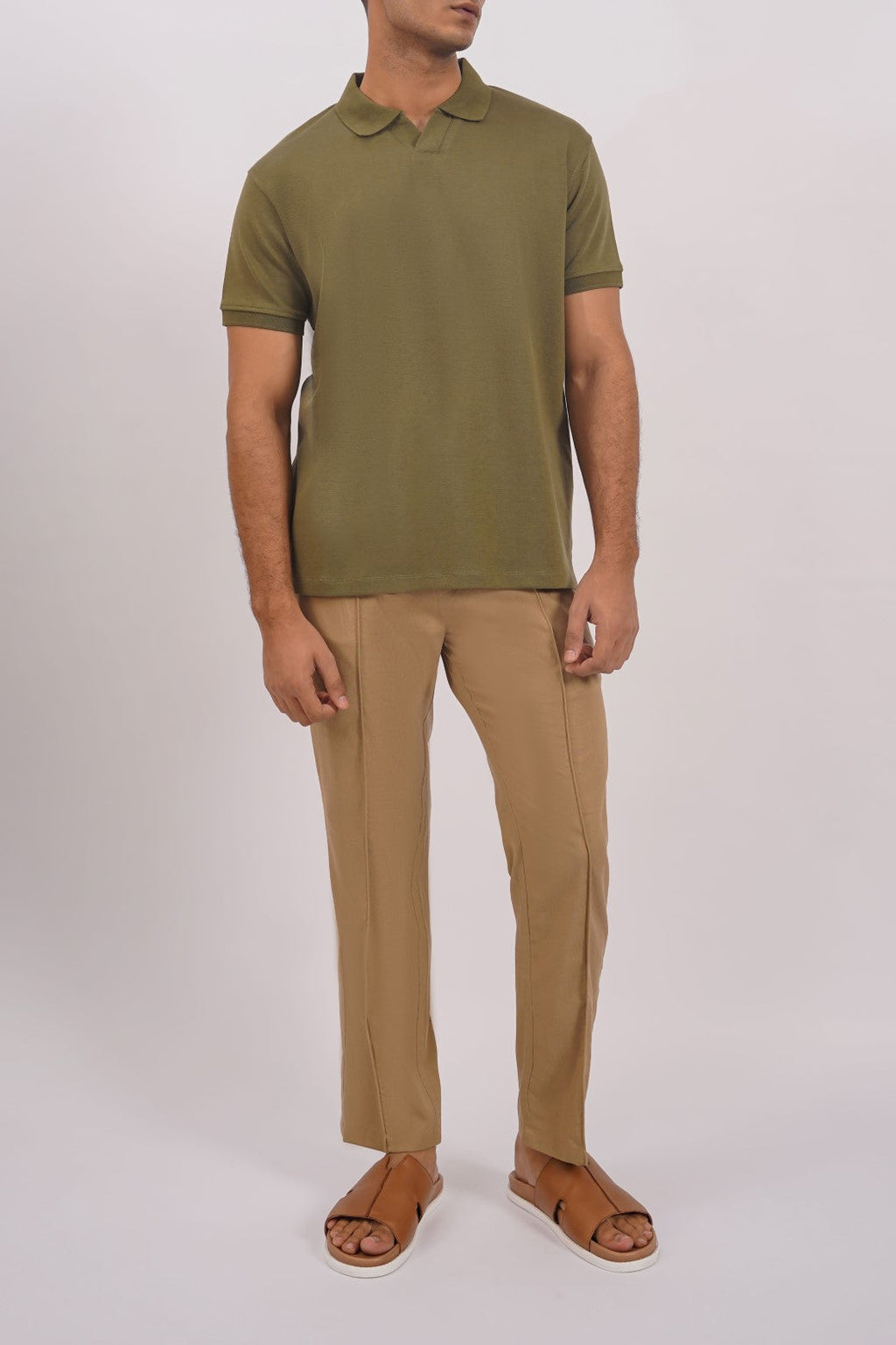Olive Soft Knitted Polo - Regular Fit – Cool Havn