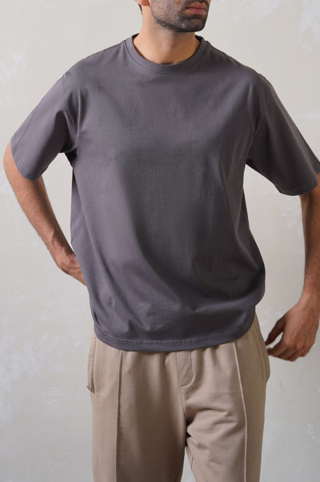Charcoal Soft Heavy Cotton Regular Fit T-Shirt