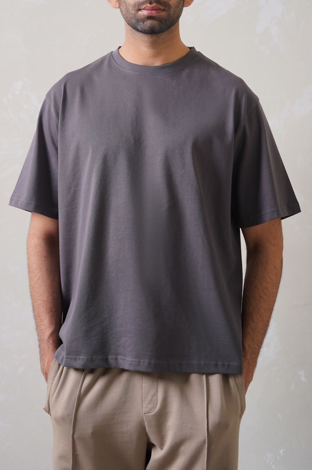 Charcoal Soft Heavy Cotton Regular Fit T-Shirt