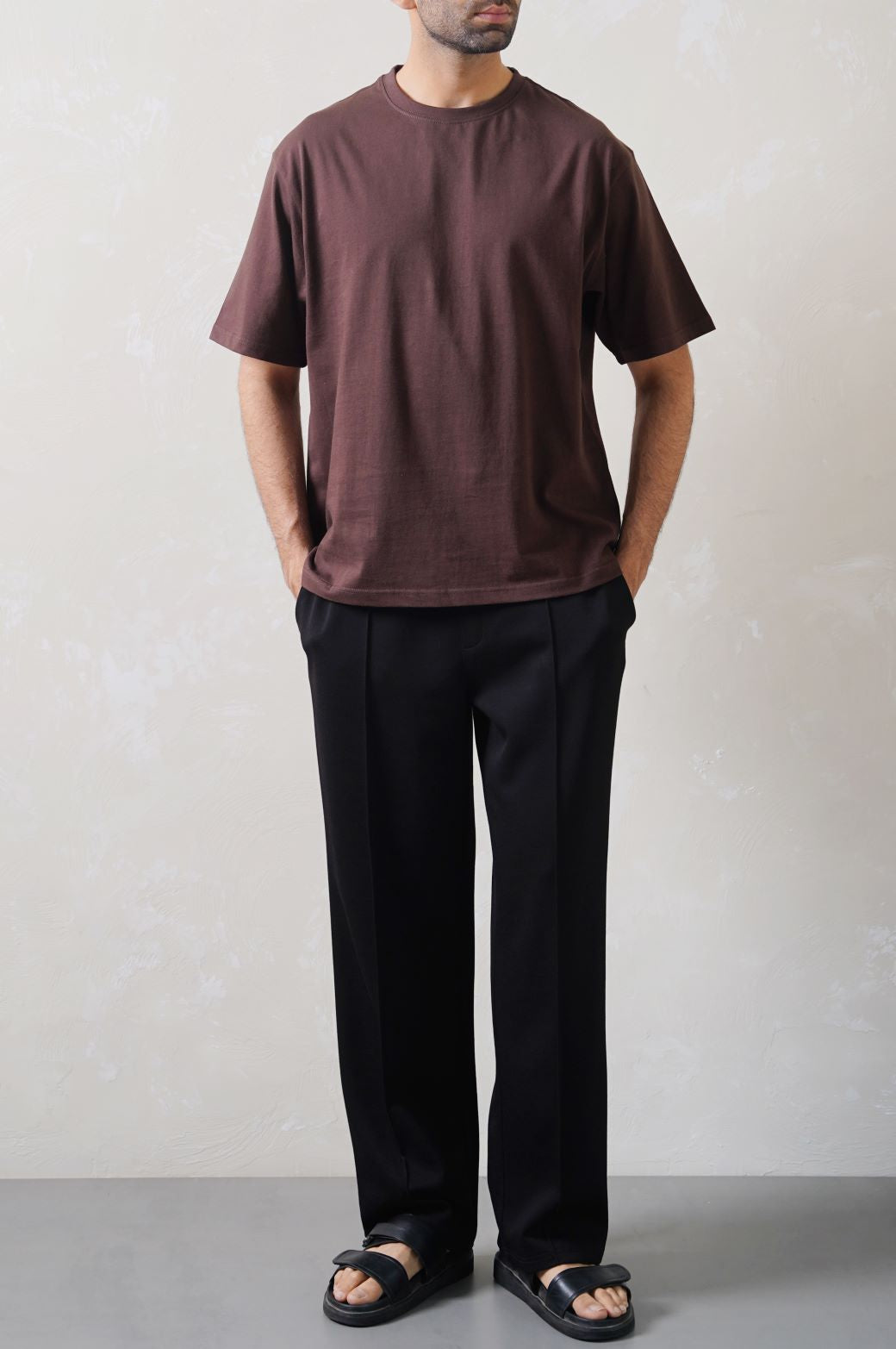 Dark Brown Heavy Cotton Regular Fit Soft T-Shirt