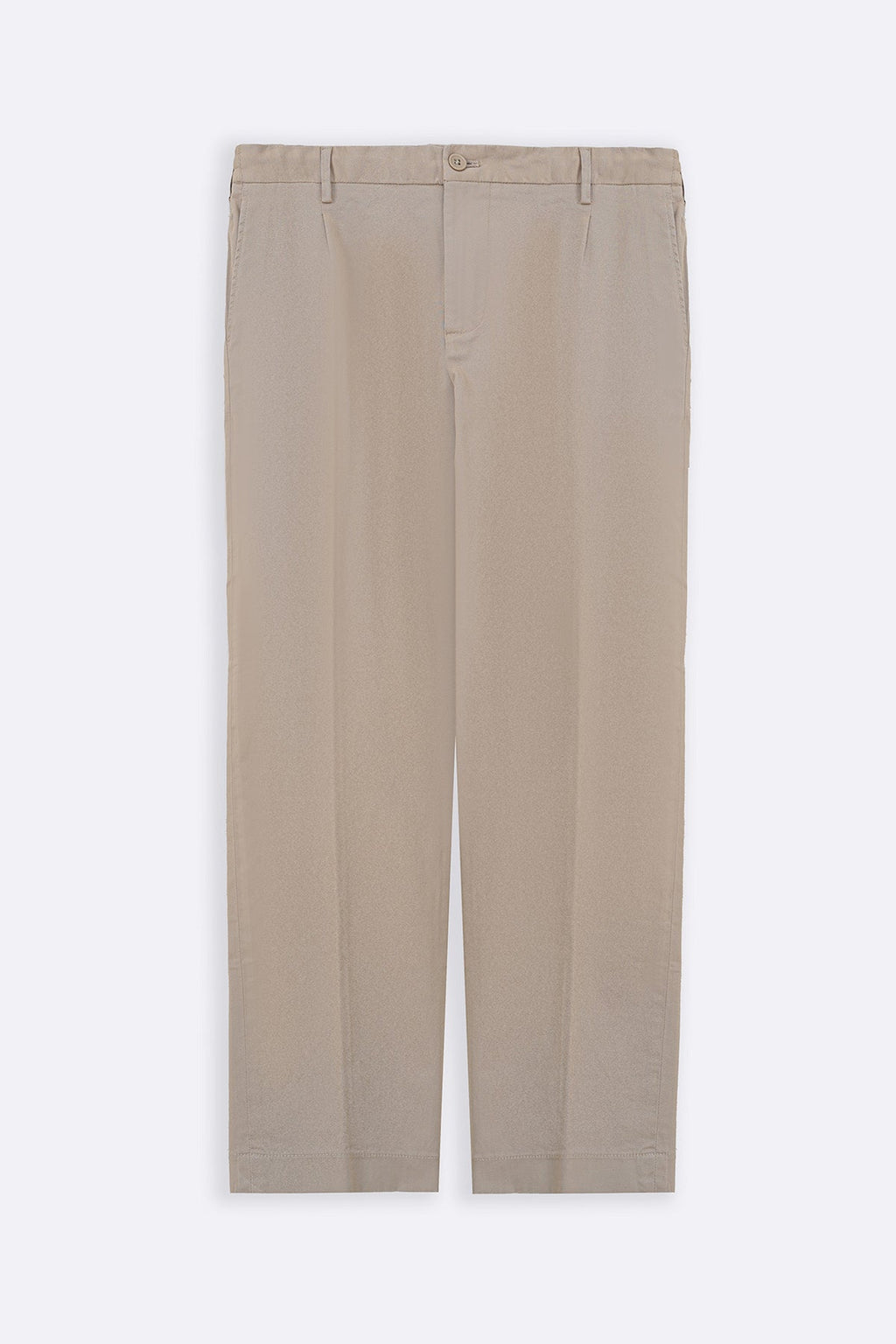 Beige Regular Fit Pleated Pants with Elastic Waistband – Cool Havn