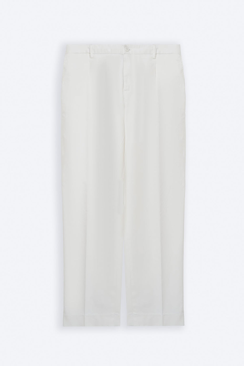Off White Regular Fit Pleated Pants with Elastic Waistband – Cool Havn