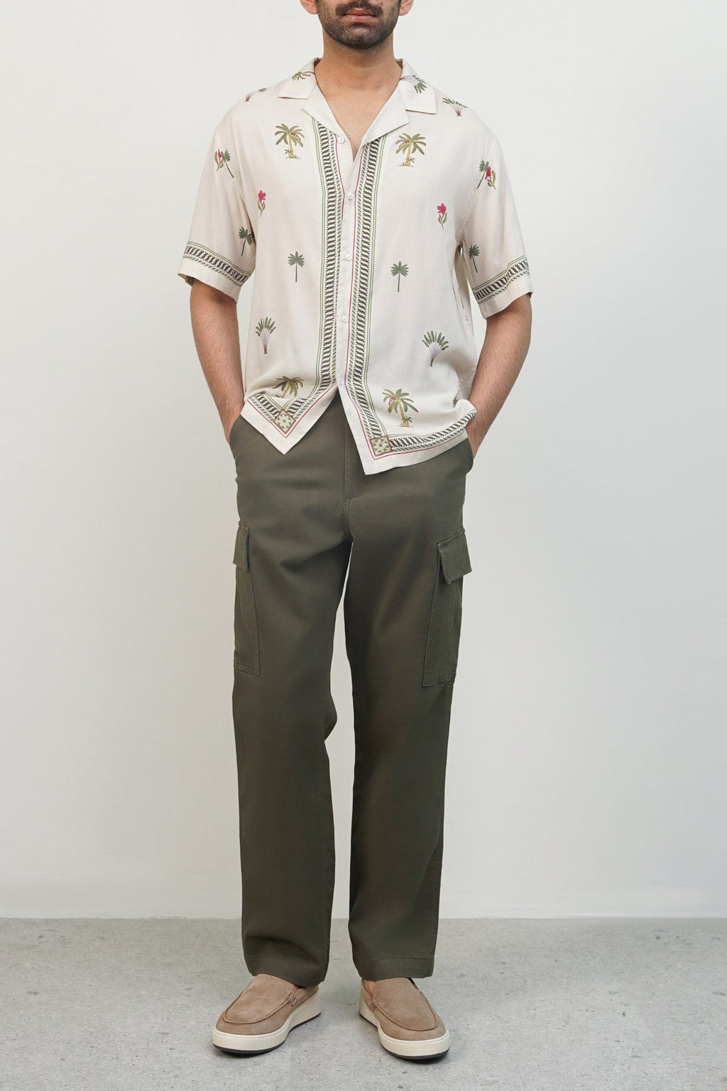 Olive Relaxed Fit Cargo Pants with Six Pockets – Cool Havn