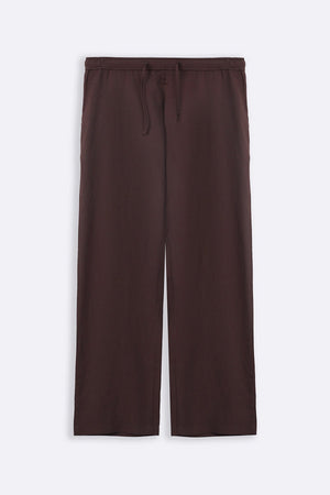 Coffee Relaxed Fit Trousers with Cross Pockets and Pleats – Cool Havn