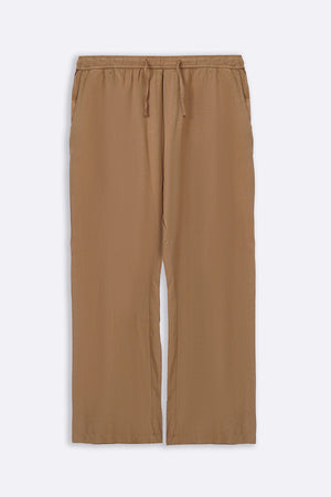 Khaki Relaxed Fit Trousers with Cross Pockets and Pleats – Cool Havn