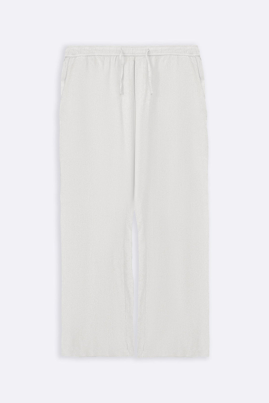 White Relaxed Fit Trousers with Cross Pockets and Pleats - Regular Hand Feel – Cool Havn