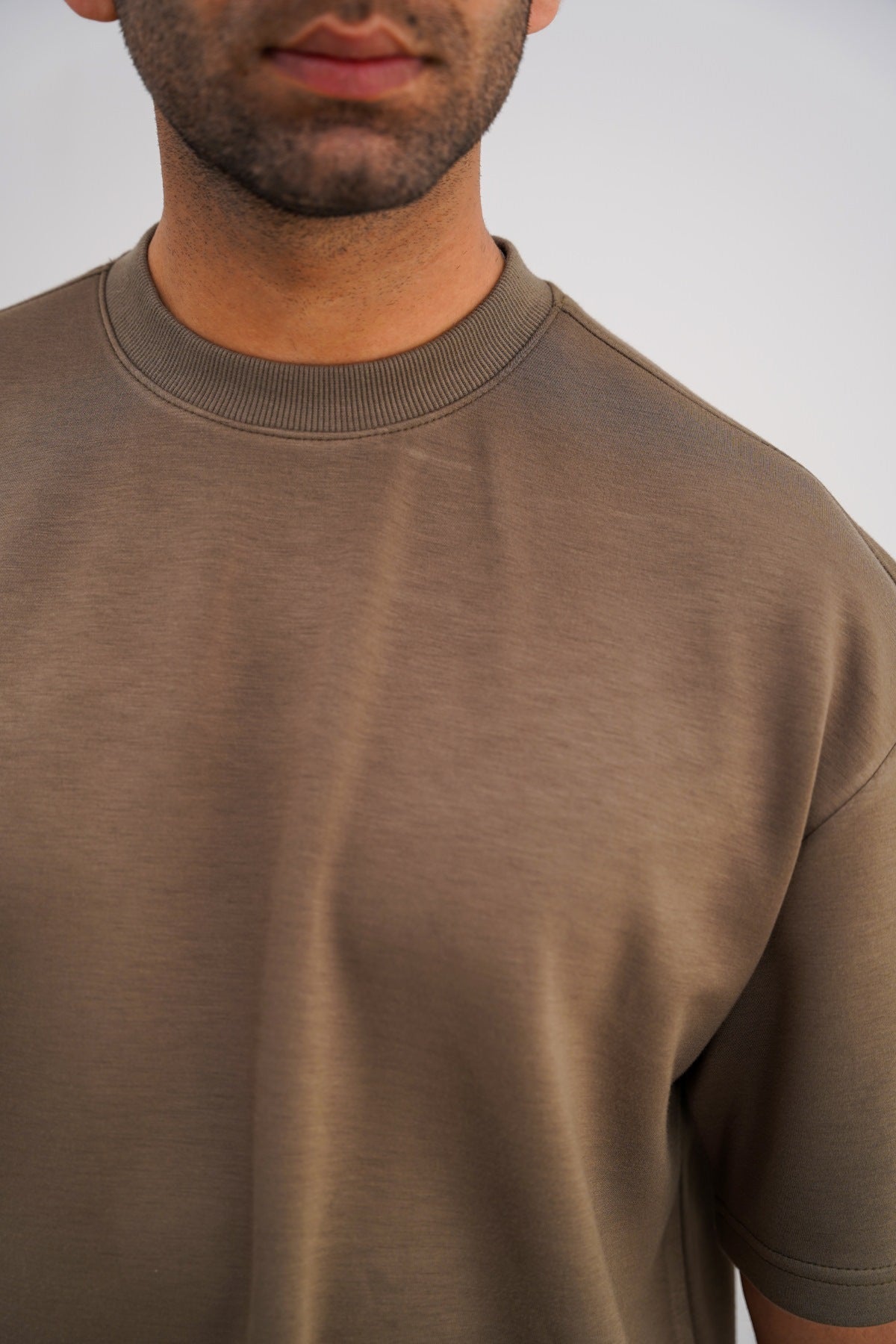 Olive Neoprene Loose Fit Soft Tee