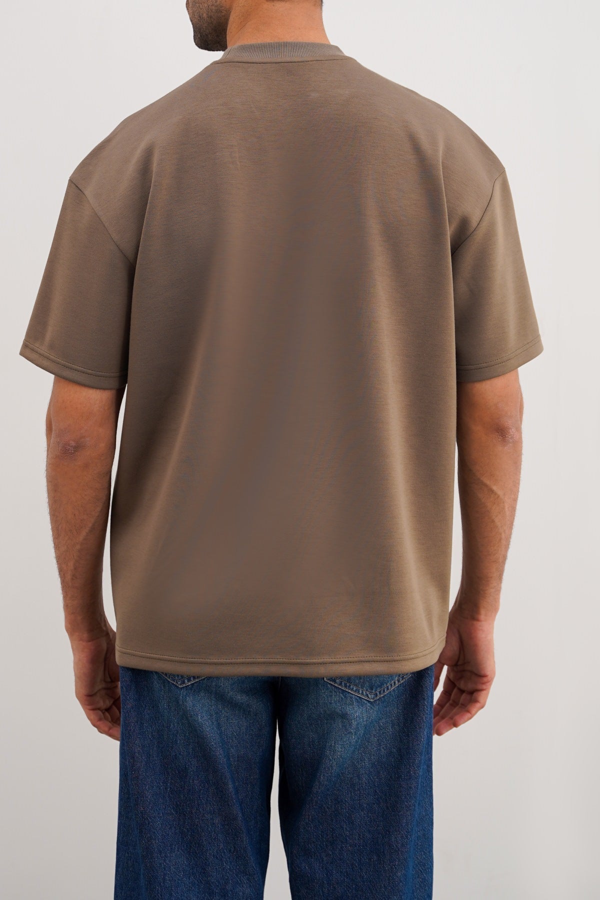 Olive Neoprene Loose Fit Soft Tee