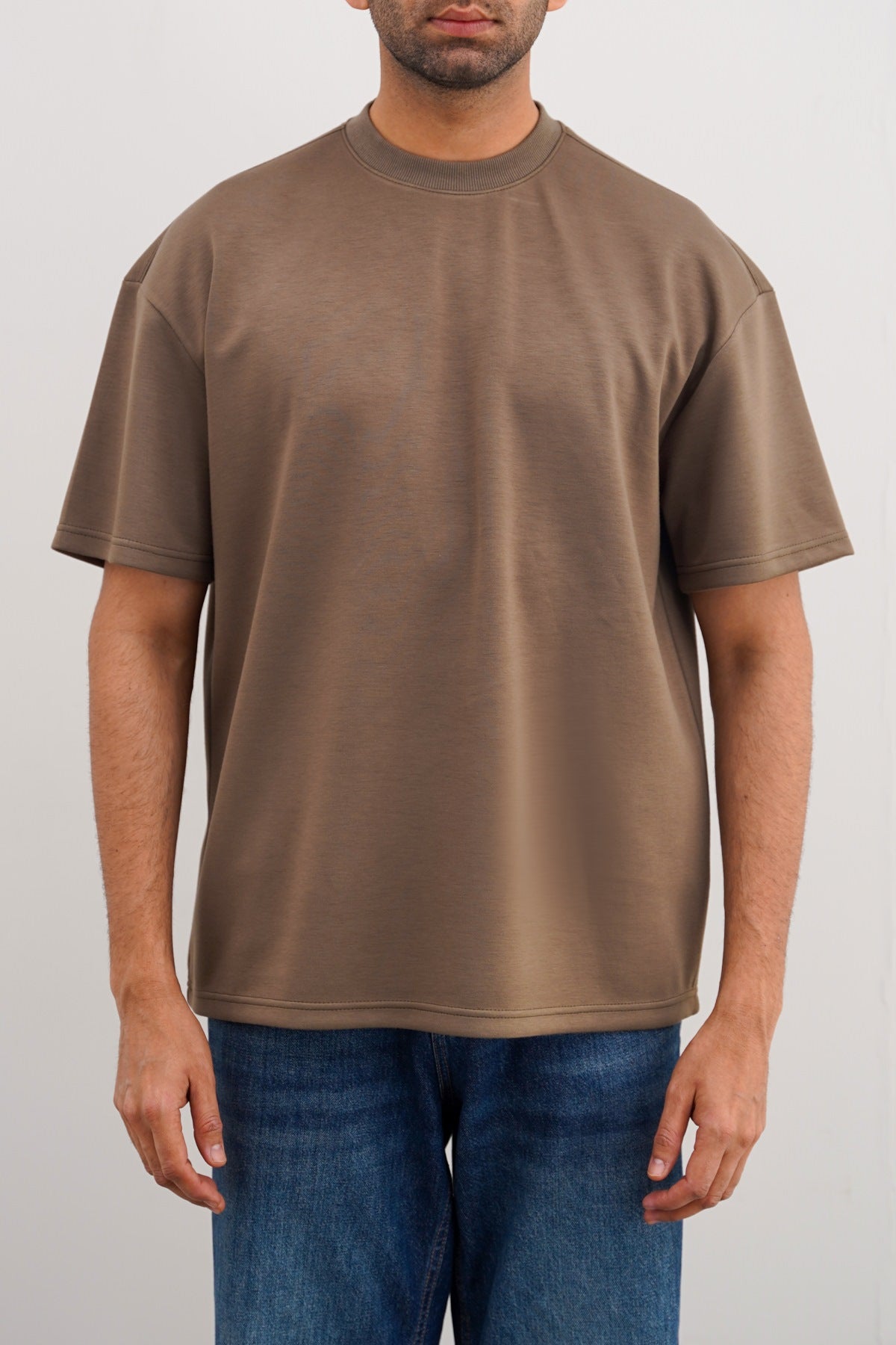 Olive Neoprene Loose Fit Soft Tee
