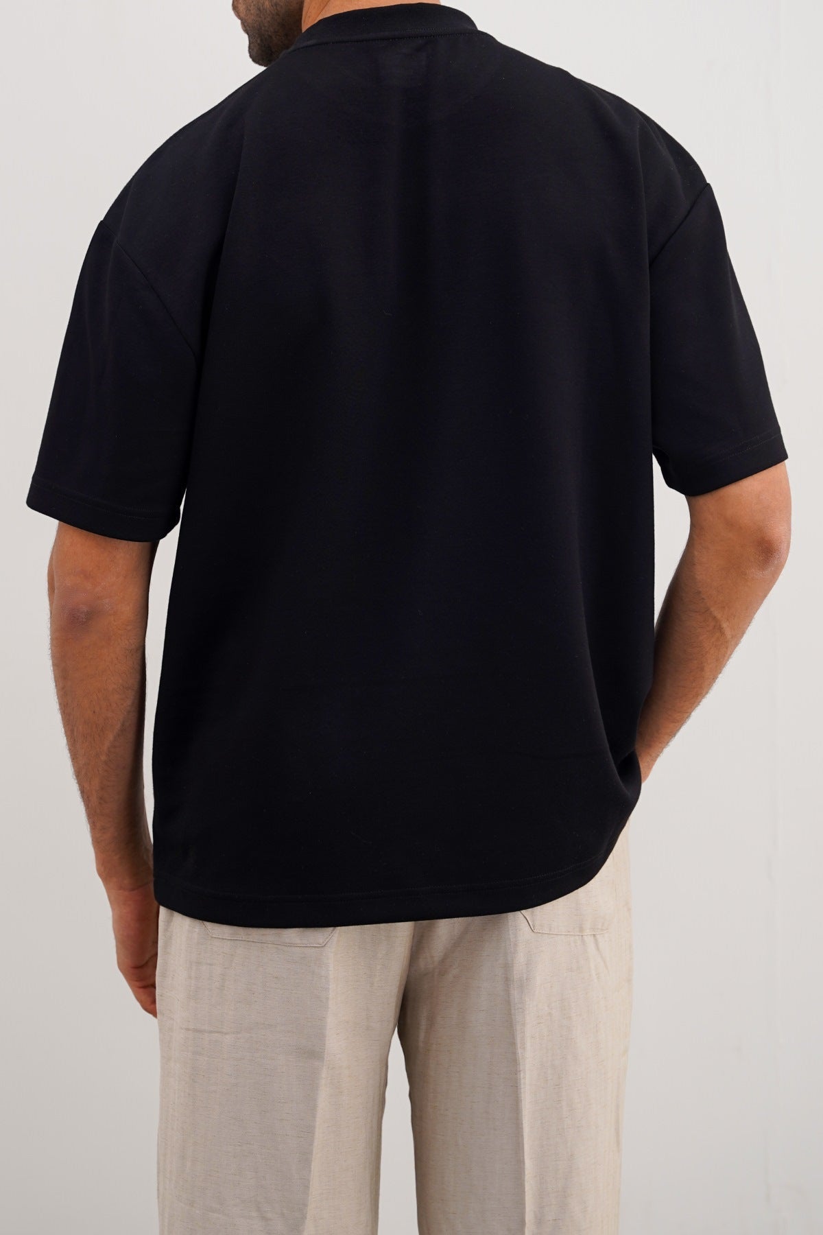 Black Neoprene Regular Fit Soft Tee