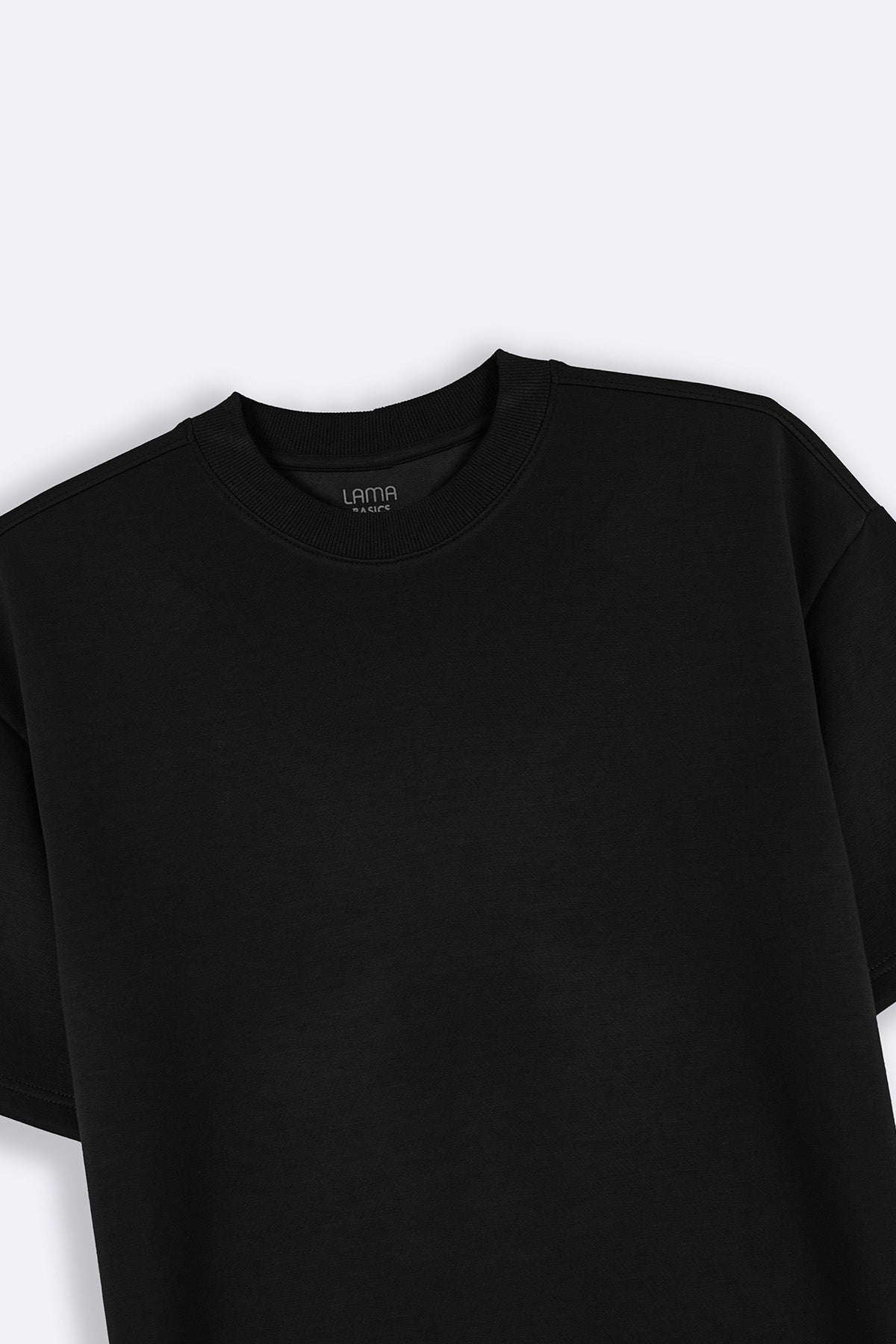 Black Neoprene Regular Fit Soft Tee