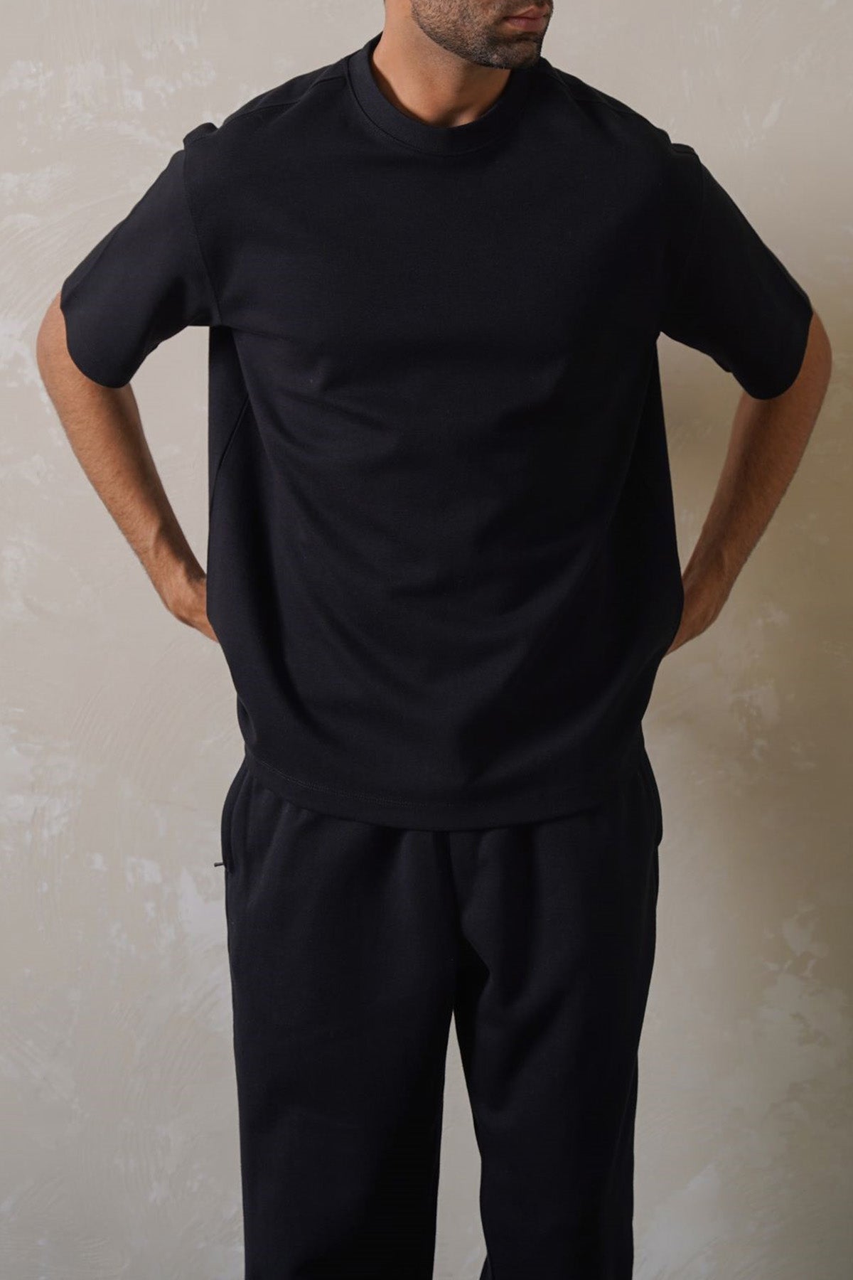 Black Soft Interlock Regular Fit T-Shirt
