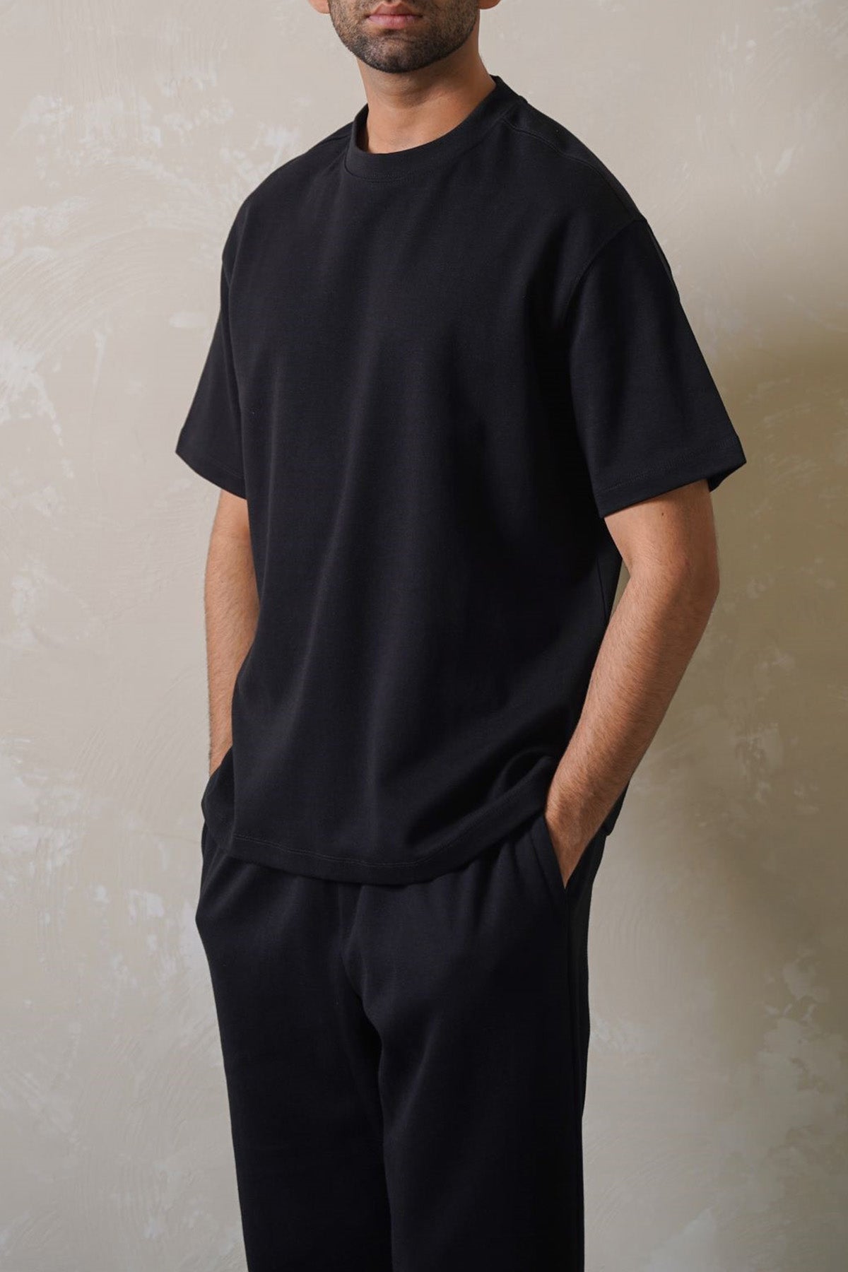 Black Soft Interlock Regular Fit T-Shirt