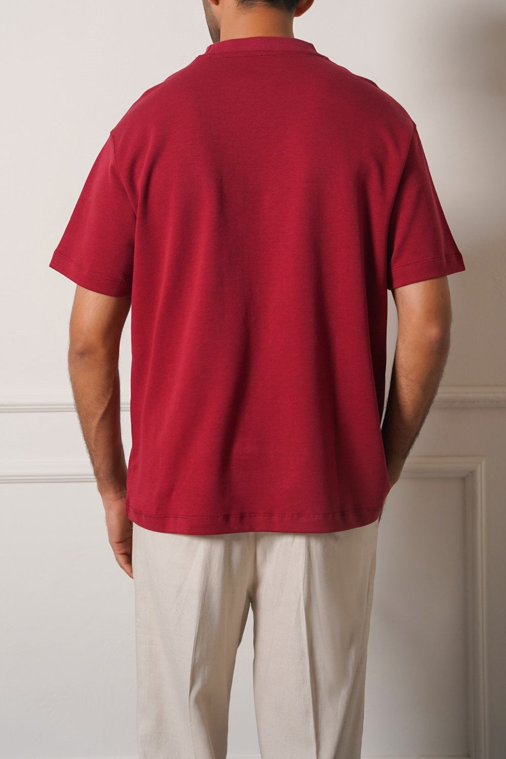Maroon Soft Interlock Regular Fit T-Shirt – Cool Havn