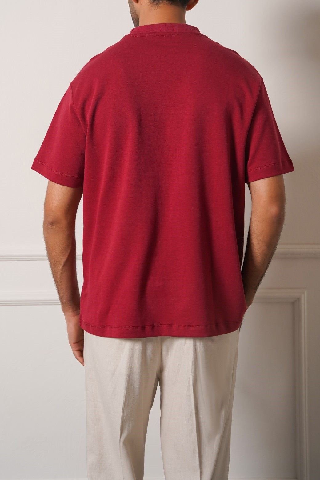 Maroon Soft Interlock Regular Fit T-Shirt