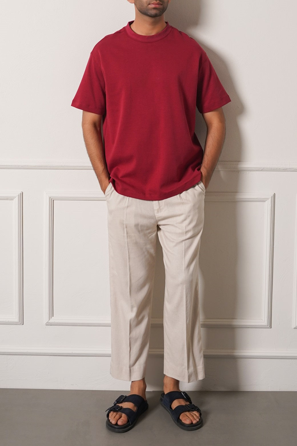 Maroon Soft Interlock Regular Fit T-Shirt