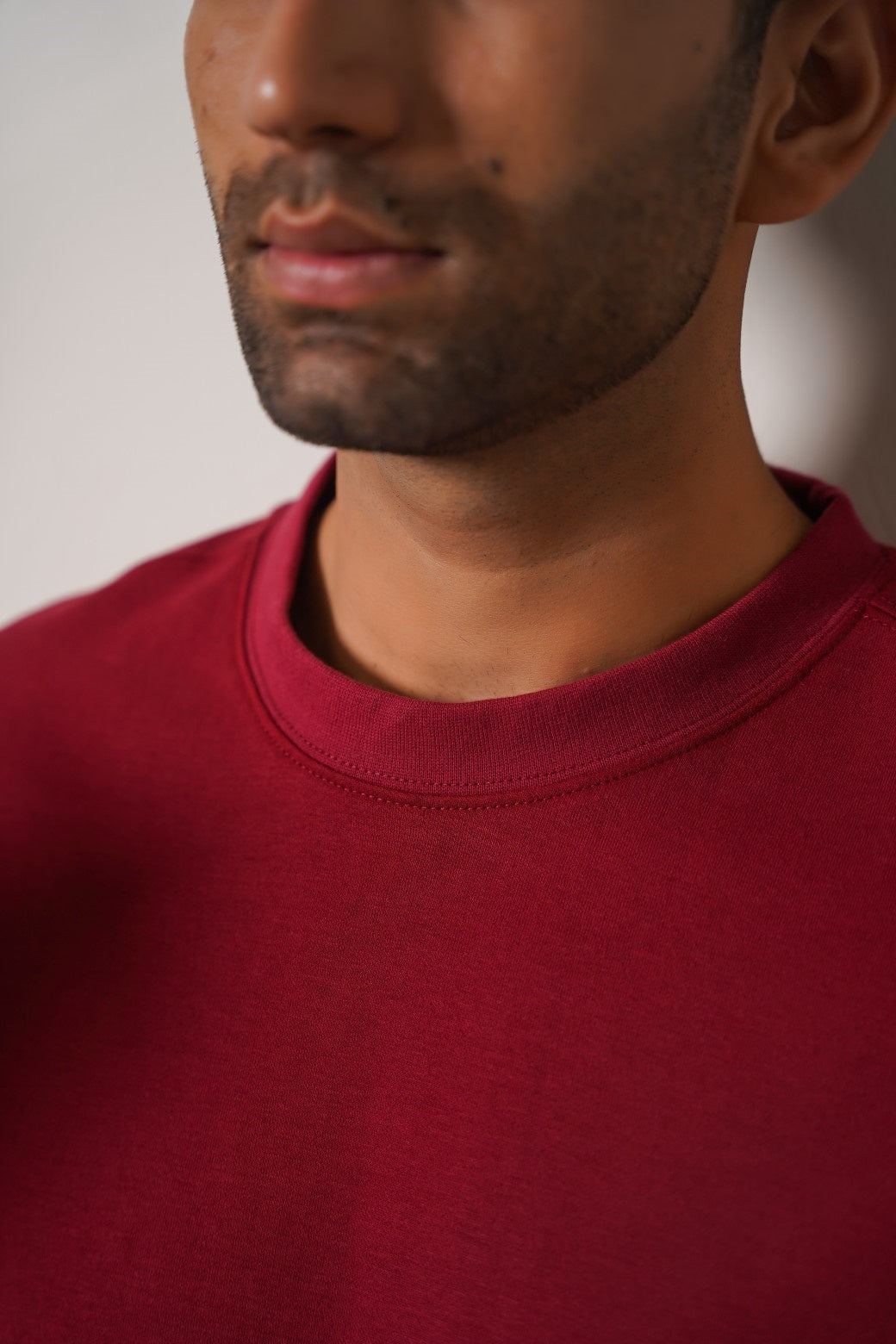 Maroon Soft Interlock Regular Fit T-Shirt