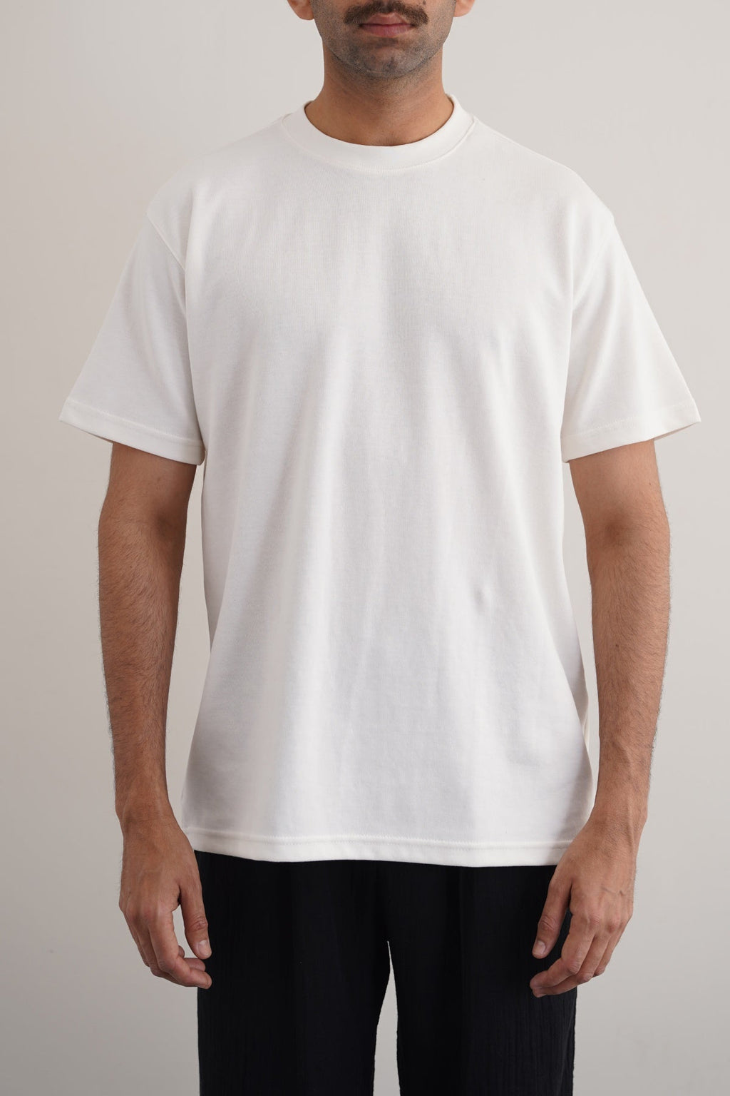 Off White Soft Interlock Regular Fit T-Shirt – Cool Havn