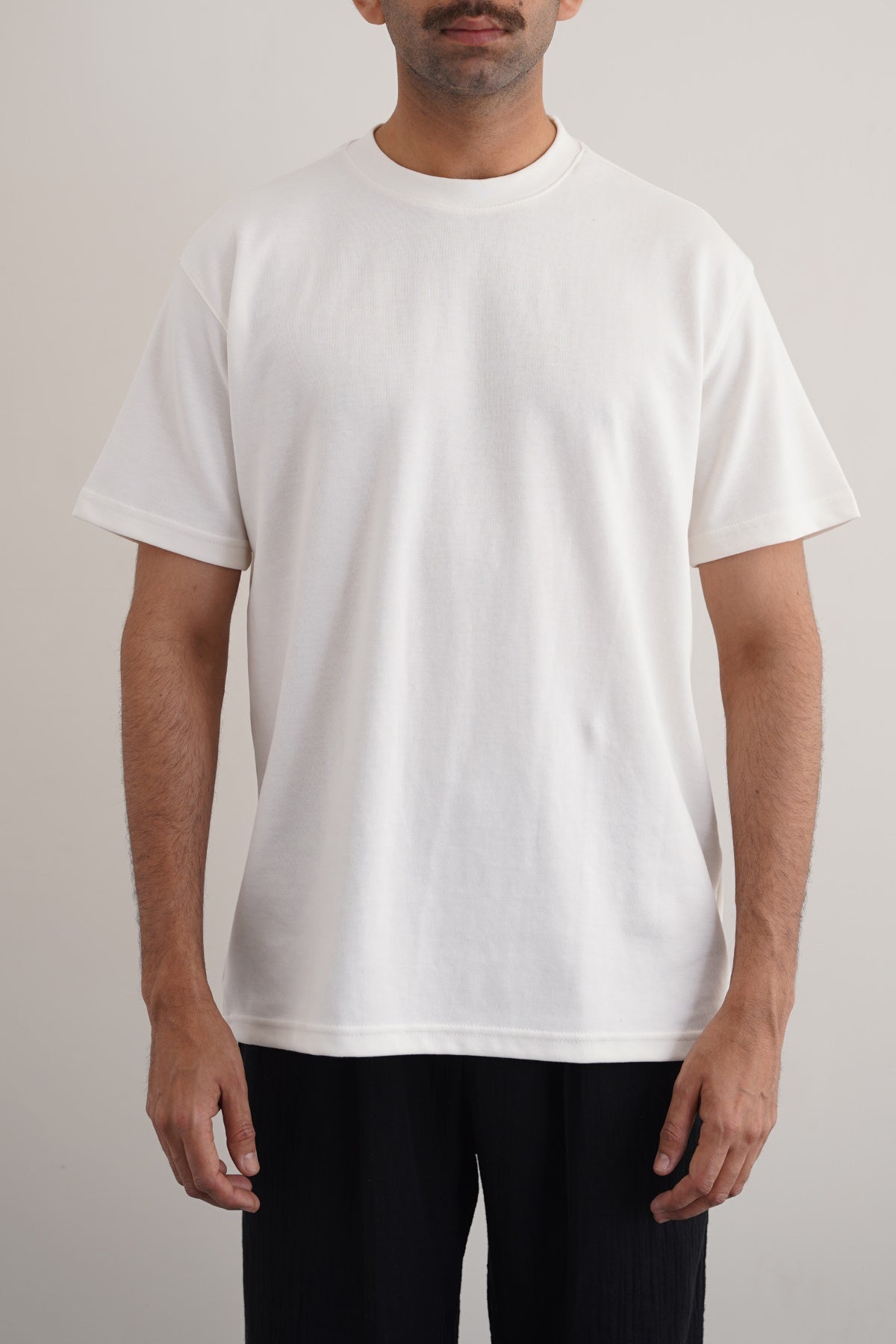 Off White Soft Interlock Regular Fit T-Shirt